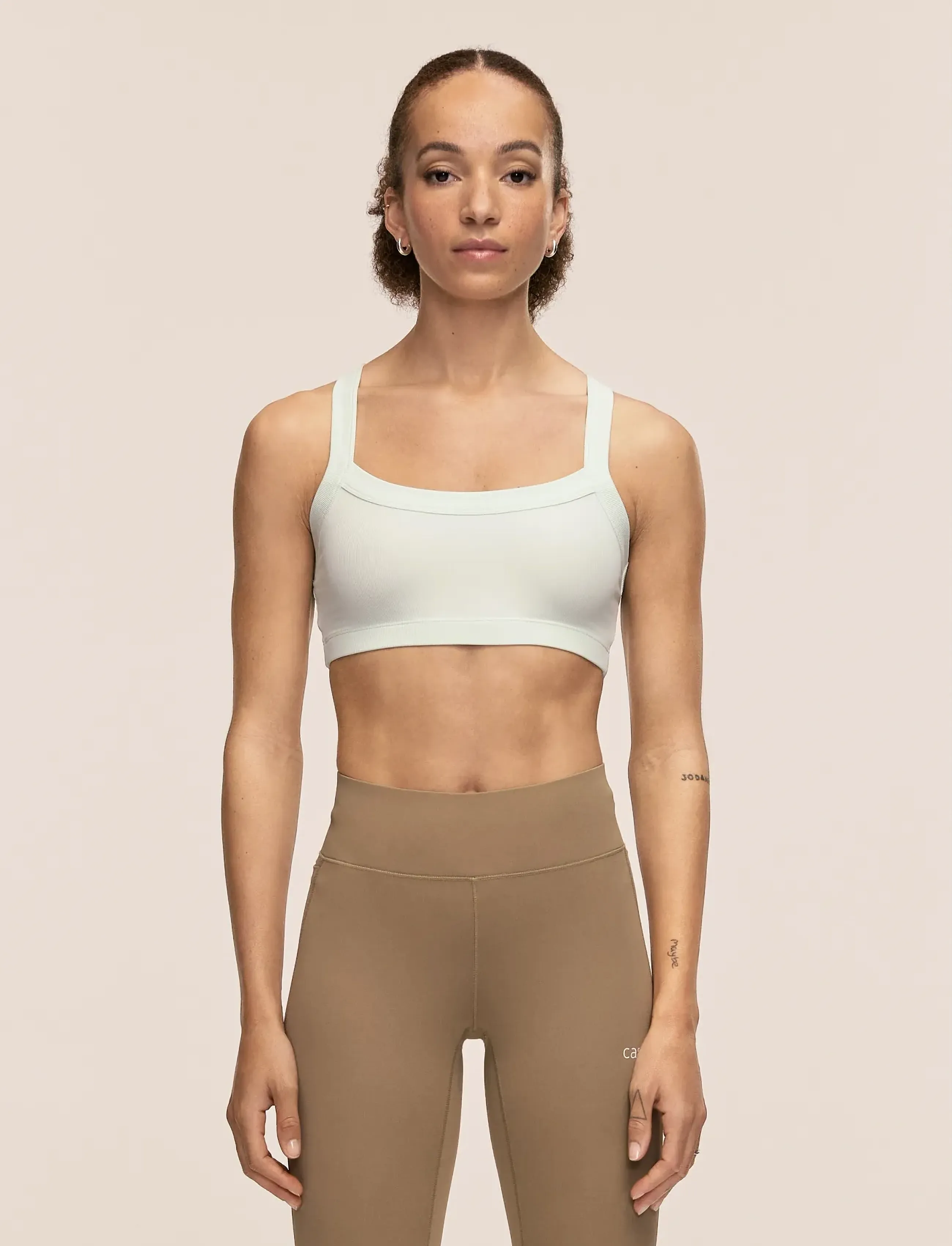 Casall Defined Rib Sport Top, Kvinder, Ribbet Sports-bh, Grøn, Str: M