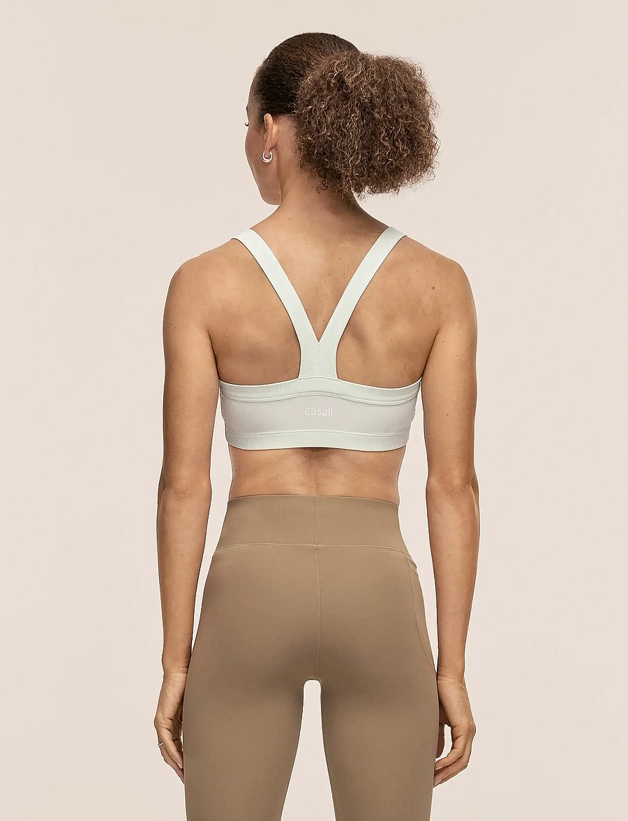 Casall - Defined Rib Sport Top - treeningretuusid - misty green - 2