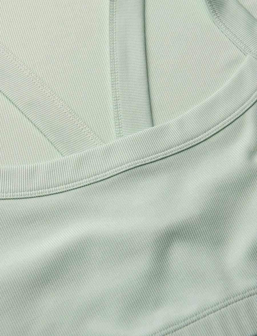 Casall - Defined Rib Sport Top - treeningretuusid - misty green - 3