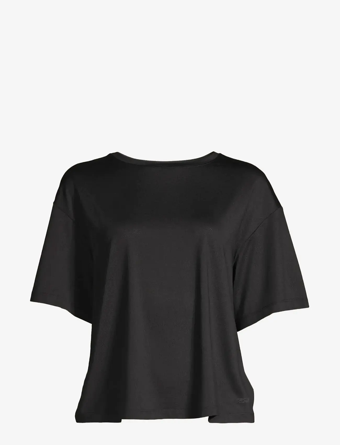 Casall - Laser Mesh Tee - t-shirts - black - 1