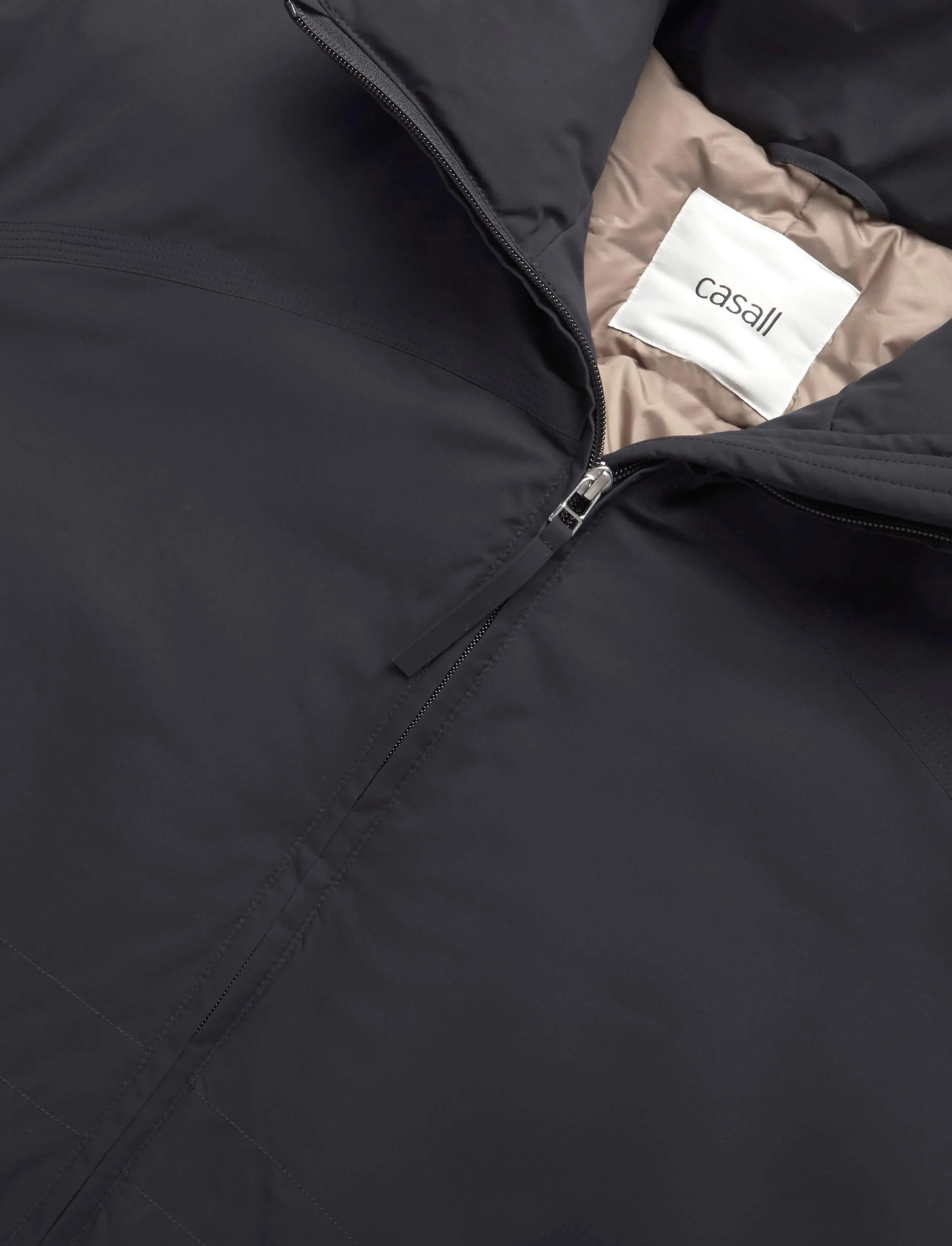 Casall - Haven Padded Zip Coat - sulejoped ja voodriga joped - black - 5