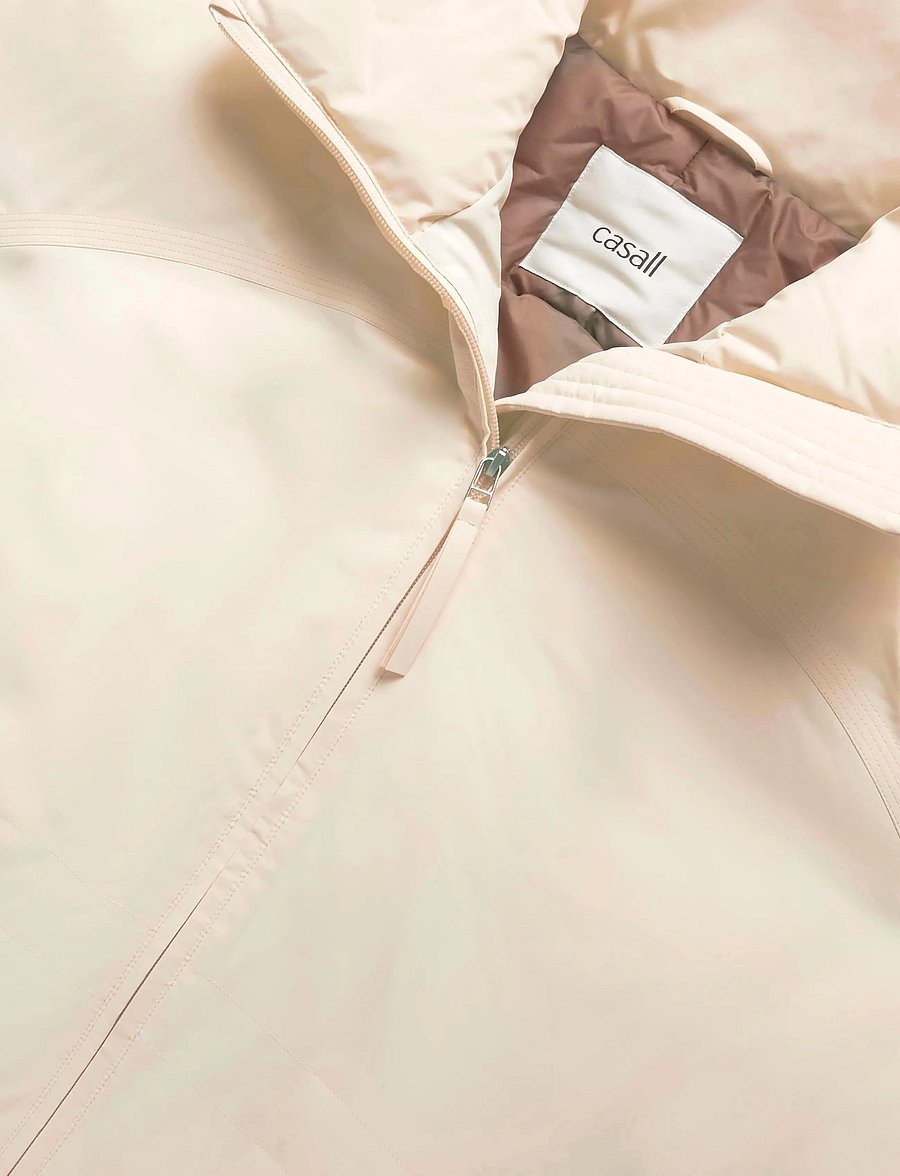 Casall - Haven Padded Zip Coat - dunjakker - cream - 5