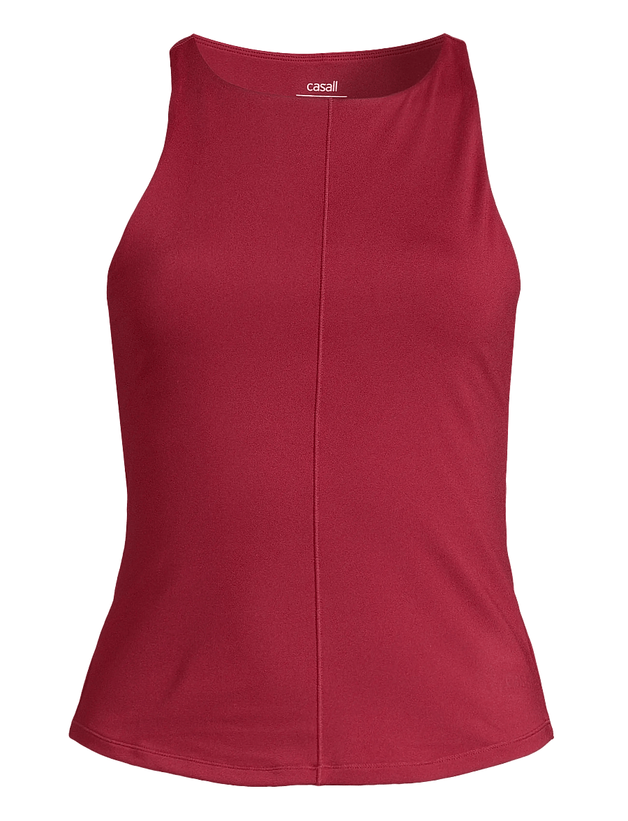 Casall - Soft Touch Built-In-Bra Tank - tank tops - maroon red - 0