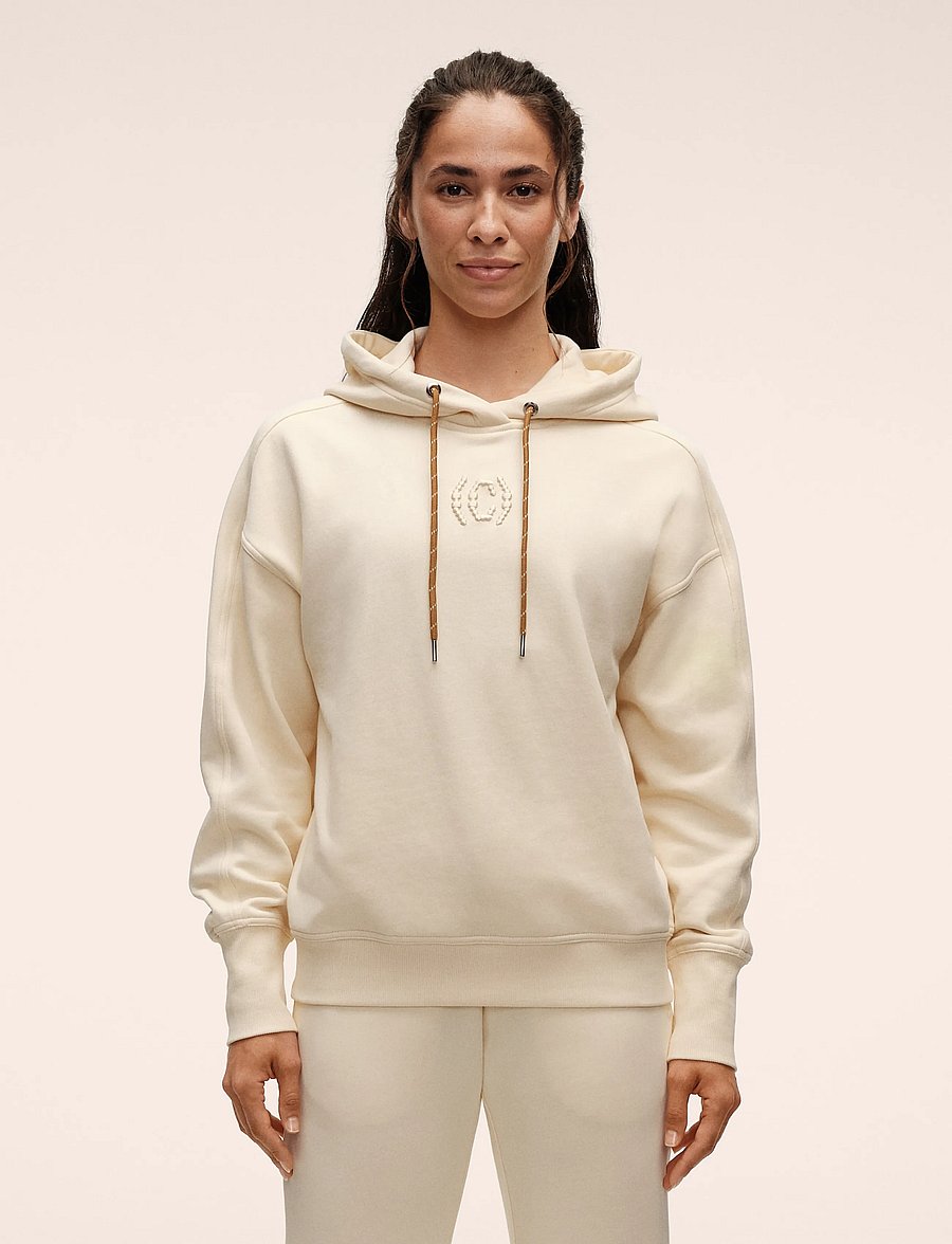 Casall - Terry Relaxed Hoodie - hættetrøjer - cream - 0