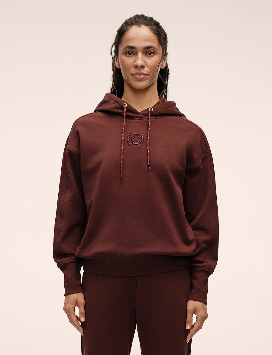 Casall - Terry Relaxed Hoodie - kapuutsiga dressipluusid - dark brown - 0