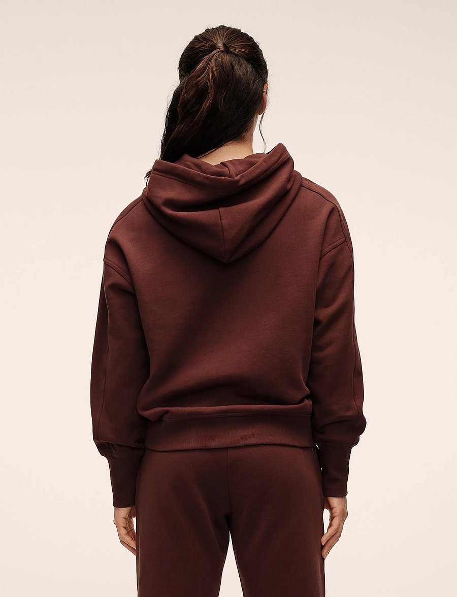 Casall - Terry Relaxed Hoodie - kapuutsiga dressipluusid - dark brown - 2