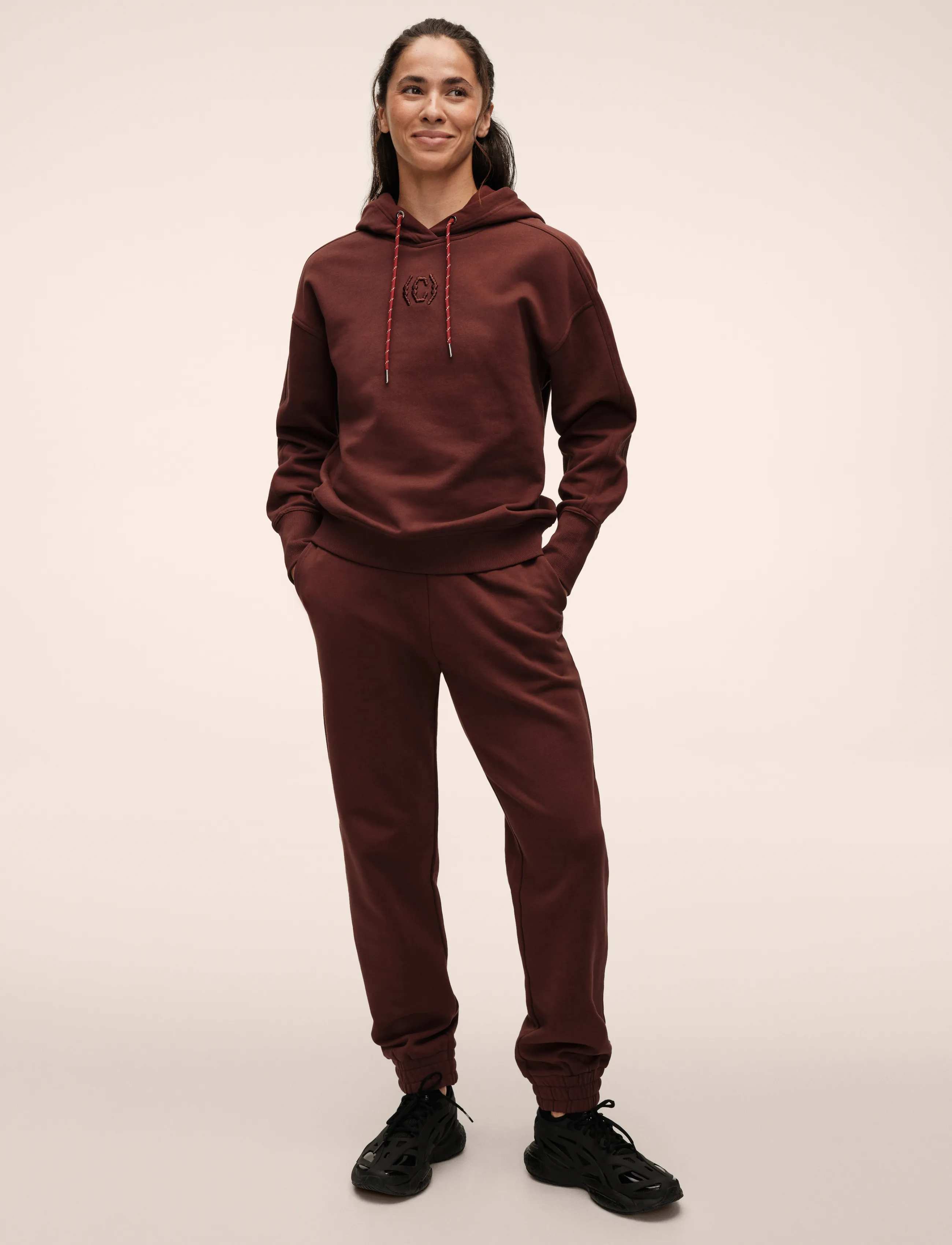 Casall - Terry Relaxed Hoodie - kapuutsiga dressipluusid - dark brown - 3