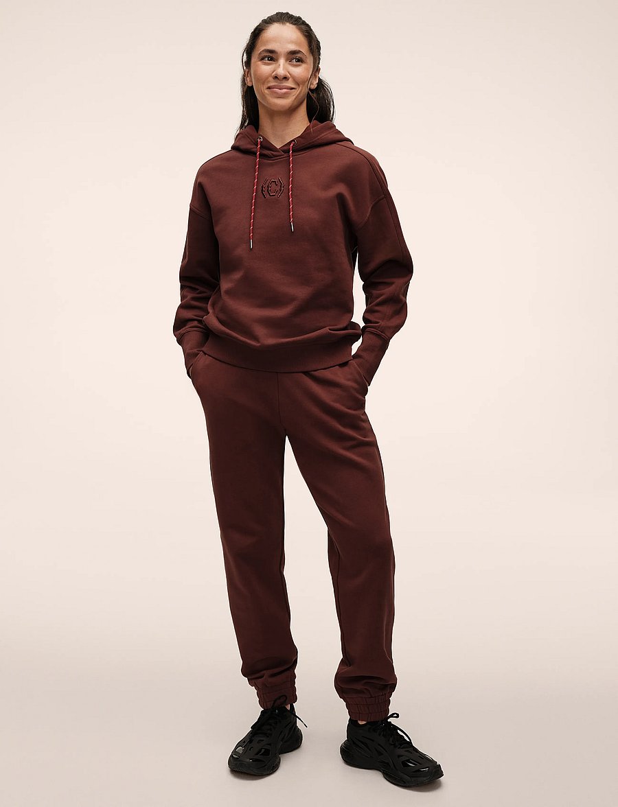 Casall - Terry Relaxed Hoodie - kapuutsiga dressipluusid - dark brown - 3