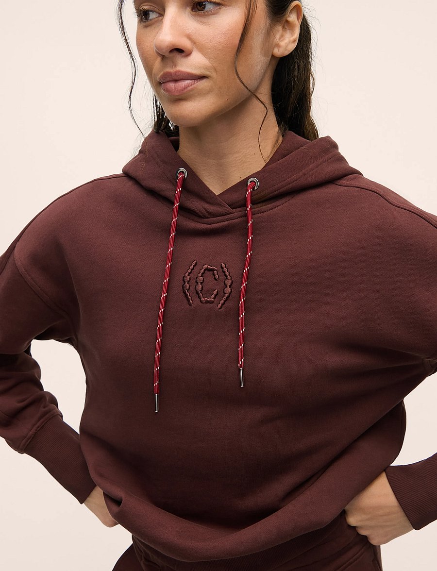 Casall - Terry Relaxed Hoodie - kapuutsiga dressipluusid - dark brown - 5