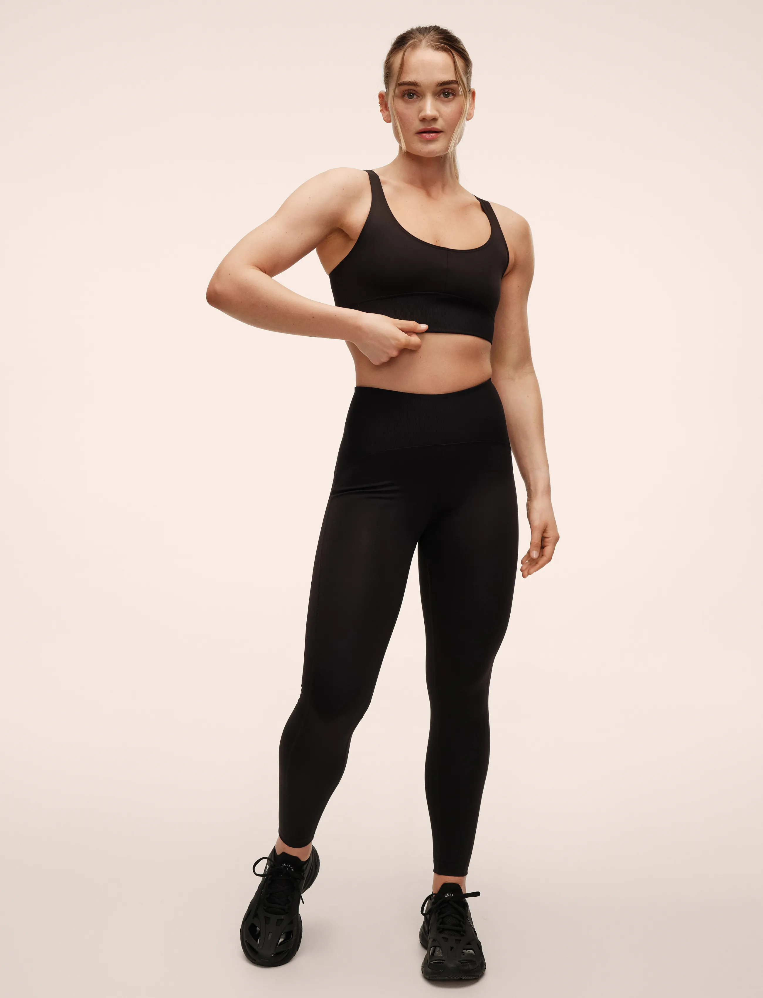 Casall - Brace Rib High Waist Tights - trainingstights - black - 3