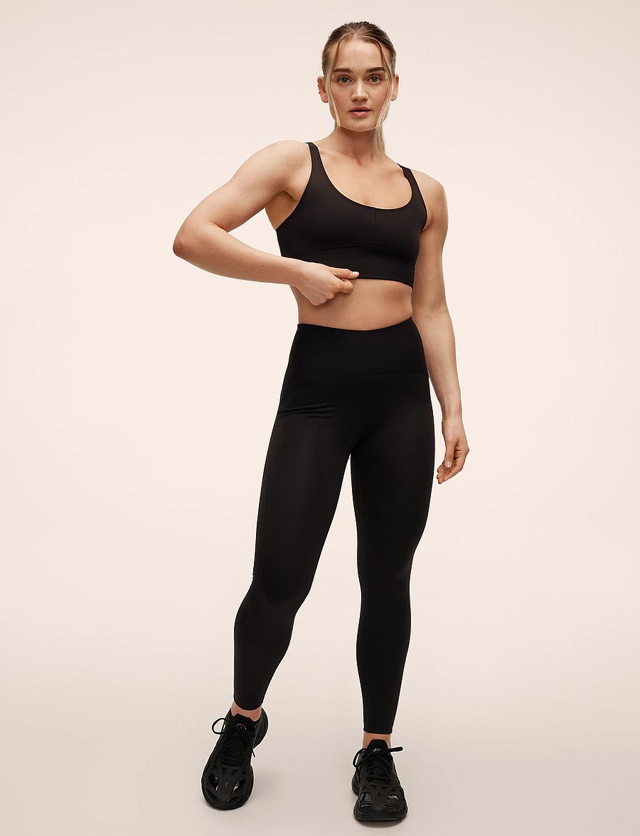 Casall - Brace Rib High Waist Tights - trainingstights - black - 3