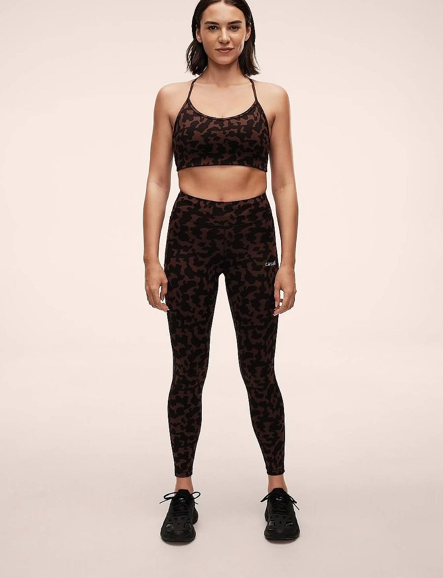Casall - Essential Printed Tights - training tights - turtoise brown - 0