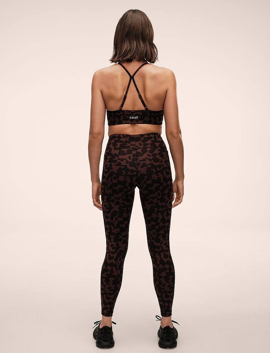Casall - Essential Printed Tights - training tights - turtoise brown - 2
