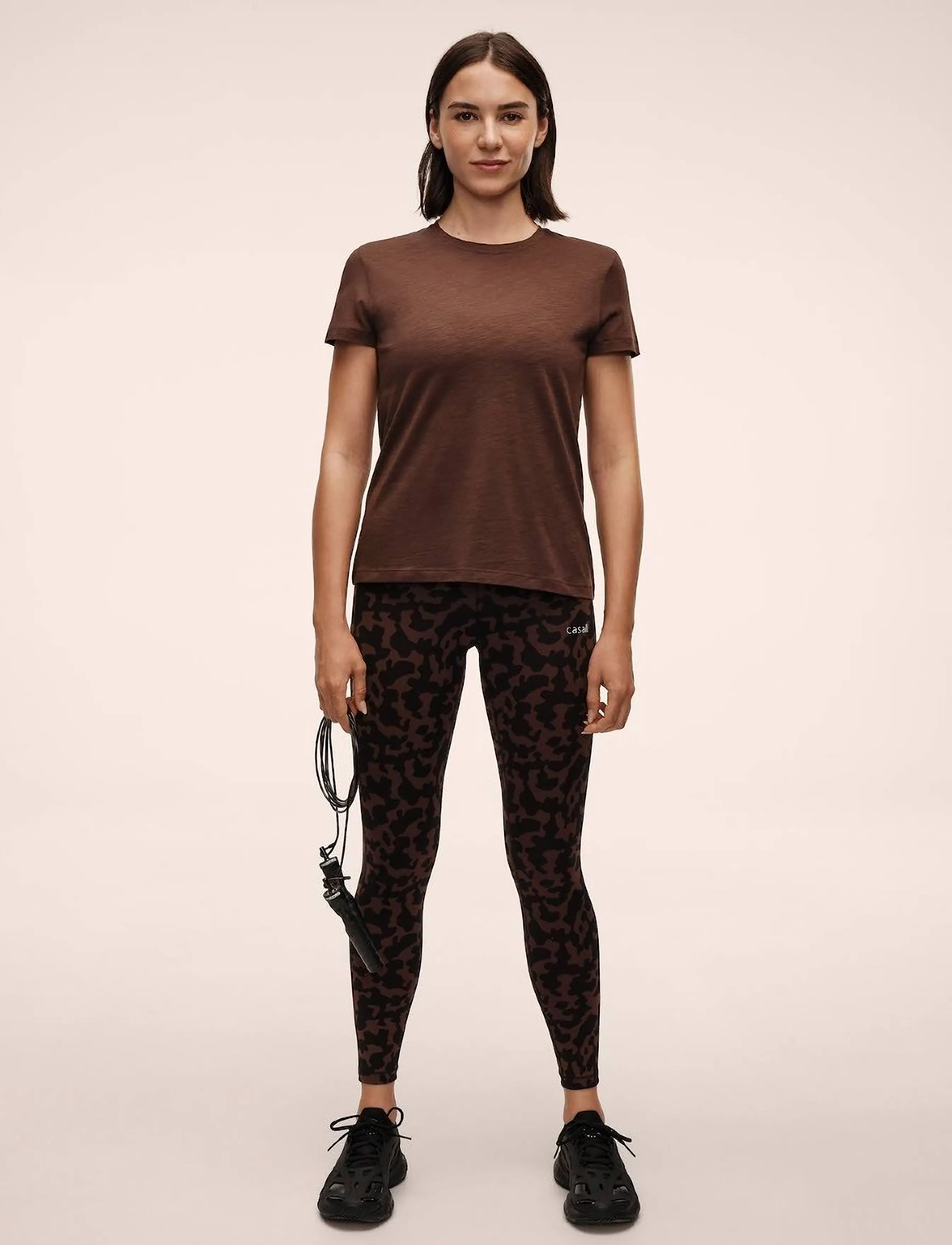 Casall - Essential Printed Tights - sügisene kokkuhoid - turtoise brown - 3