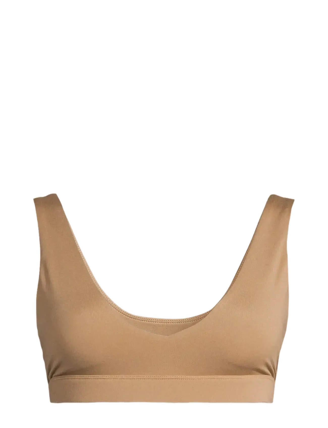 Soft Touch Padded Sports Bra - LIGHT KHAKI