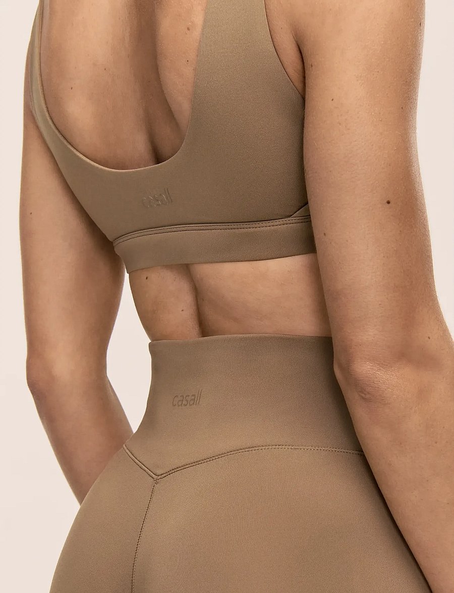 Casall - Soft Touch Padded Sports Bra - soutiens-gorge de sport - light khaki - 4