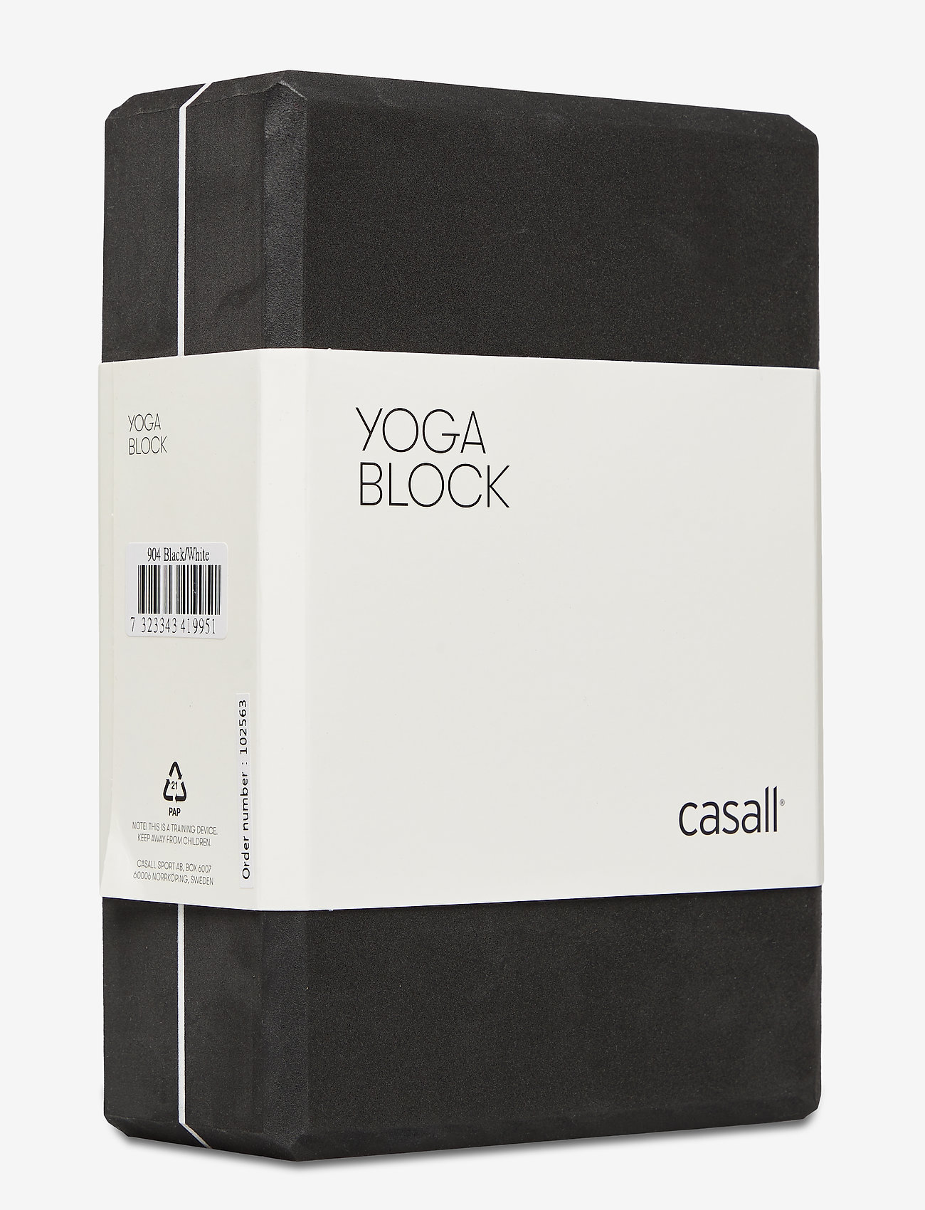 Casall - Yoga block - yoga blocks & straps - black/white - 0