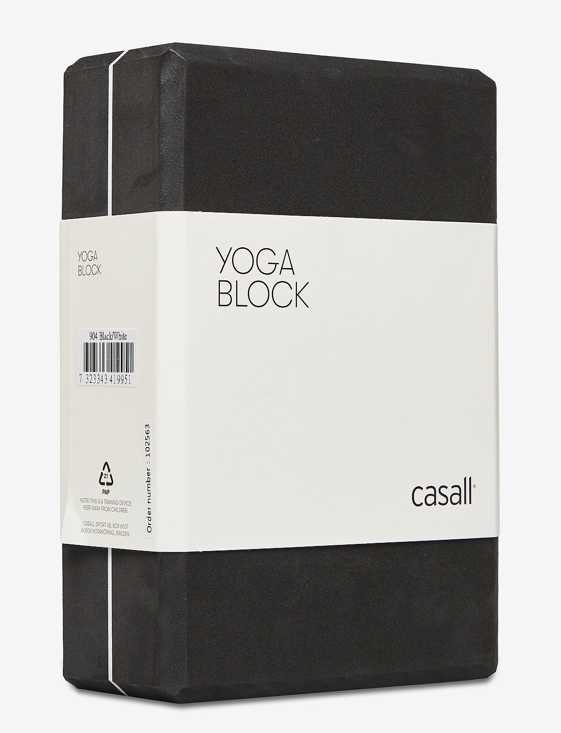 Casall - Yoga block - yogablokke & seler - black/white - 0