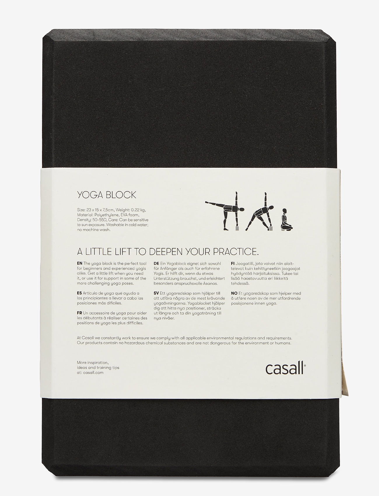 Casall - Yoga block - yoga-blöcke & -bänder - black/white - 2