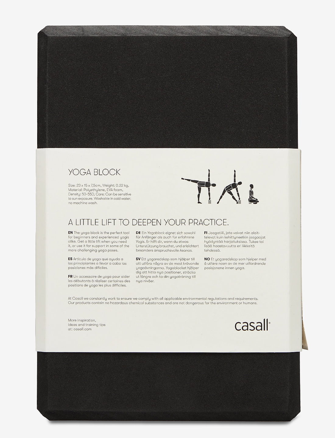 Casall - Yoga block - yogablokke & seler - black/white - 2