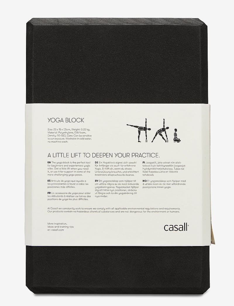 Casall - Yoga block - yogablock & yogaremmar - black/white - 2