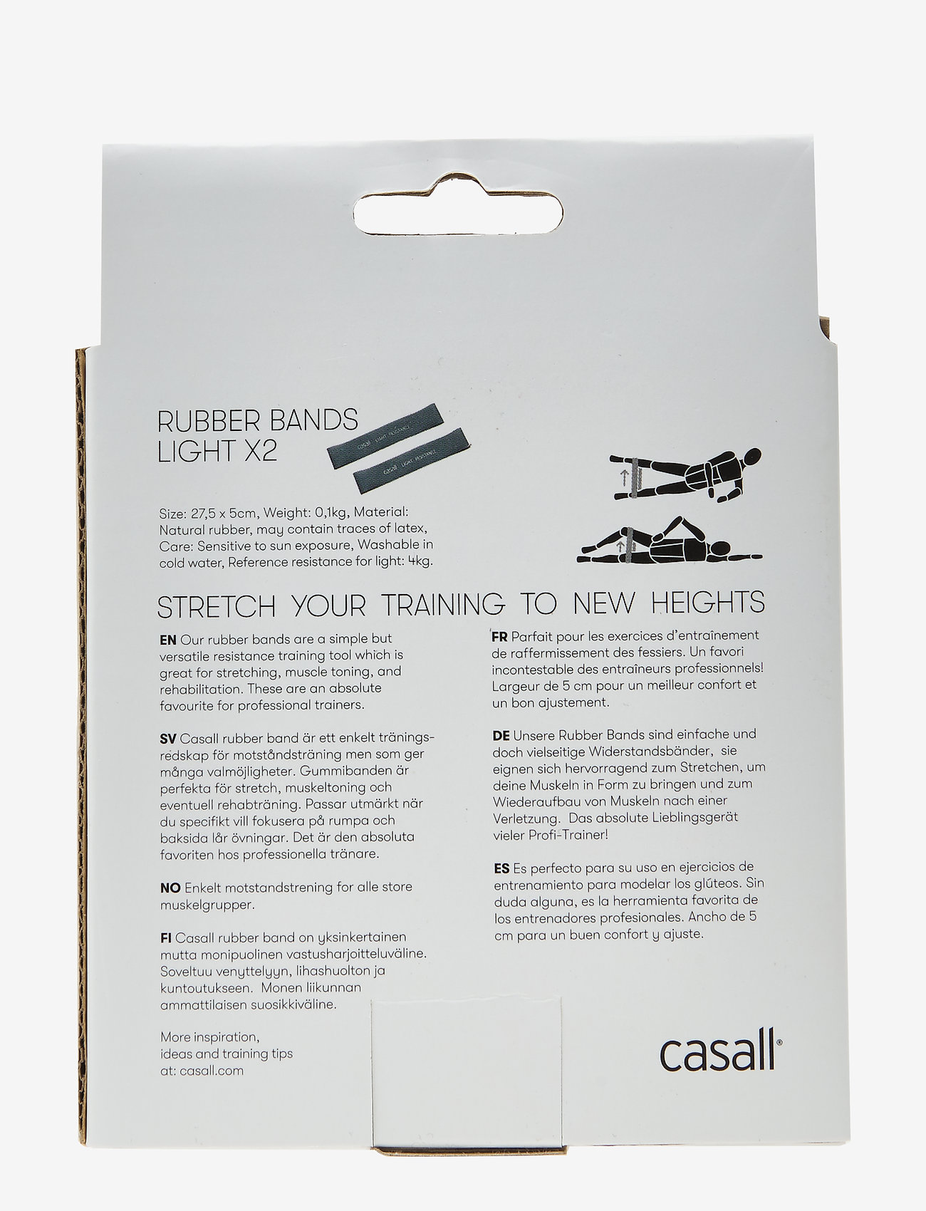 Casall - Rubber band light 2pcs - weerstandsband - light grey - 1