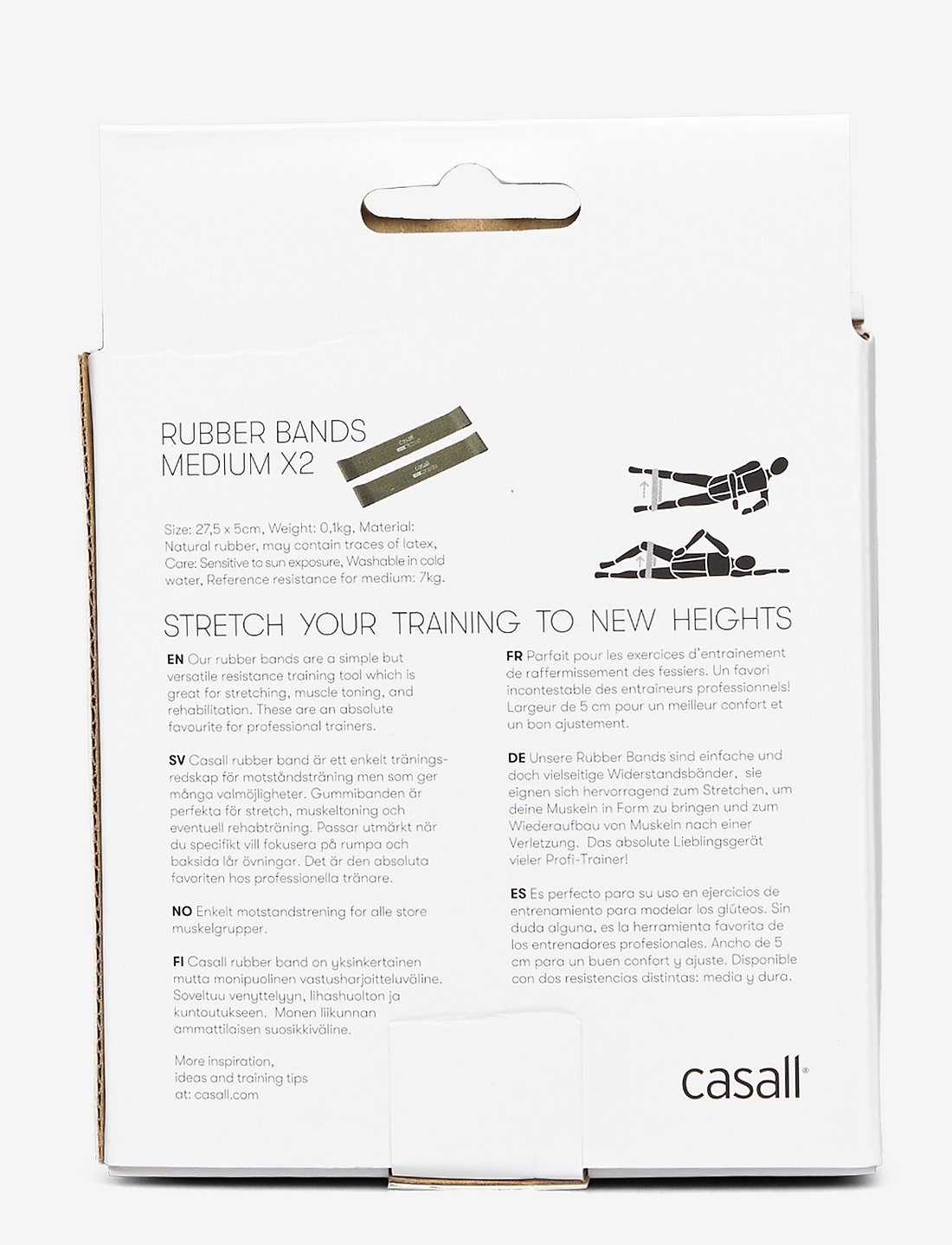 Casall - Rubber band Medium 2pcs - resistentsusribad - medium green - 2