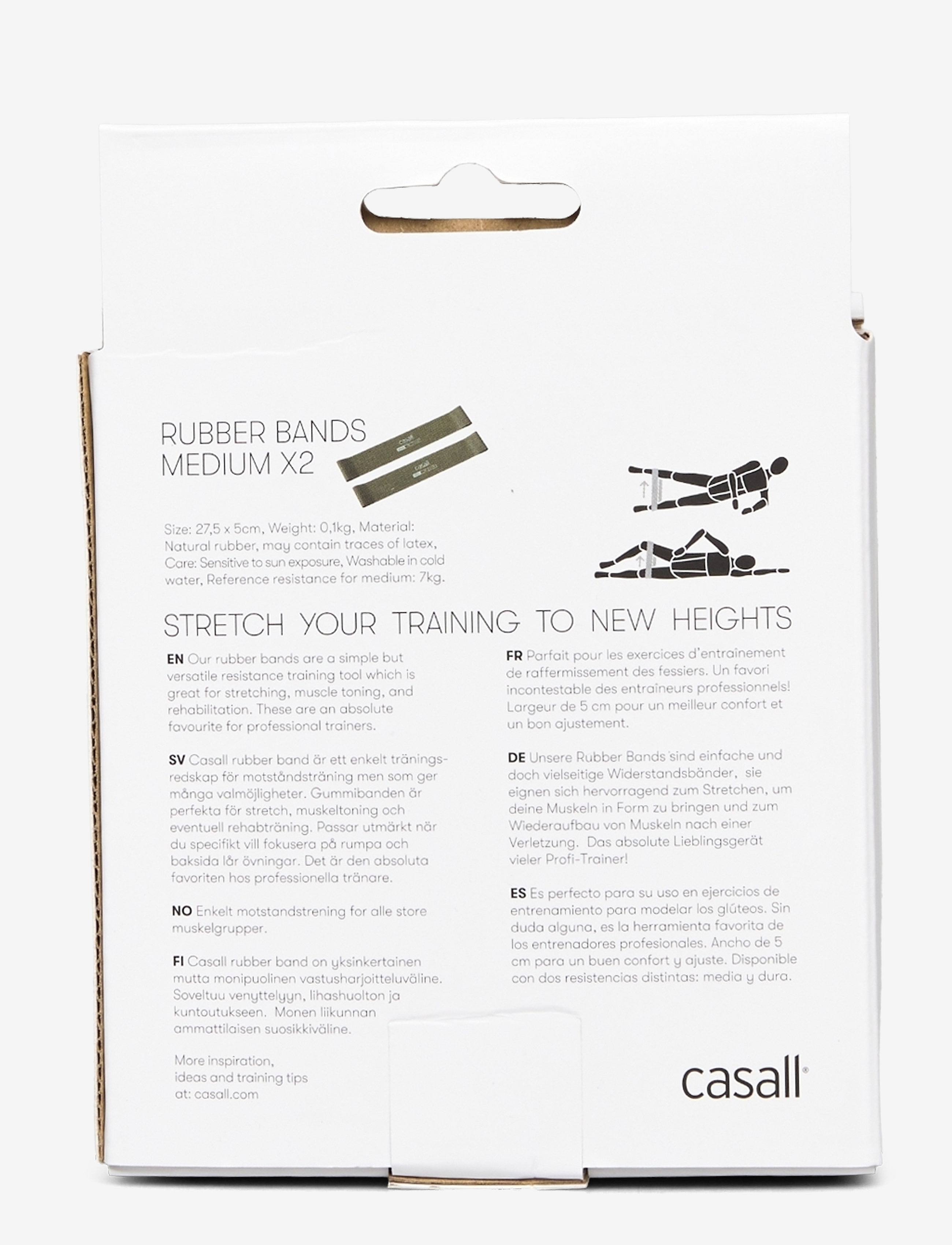 Casall - Rubber band Medium 2pcs - motståndsband - medium green - 2