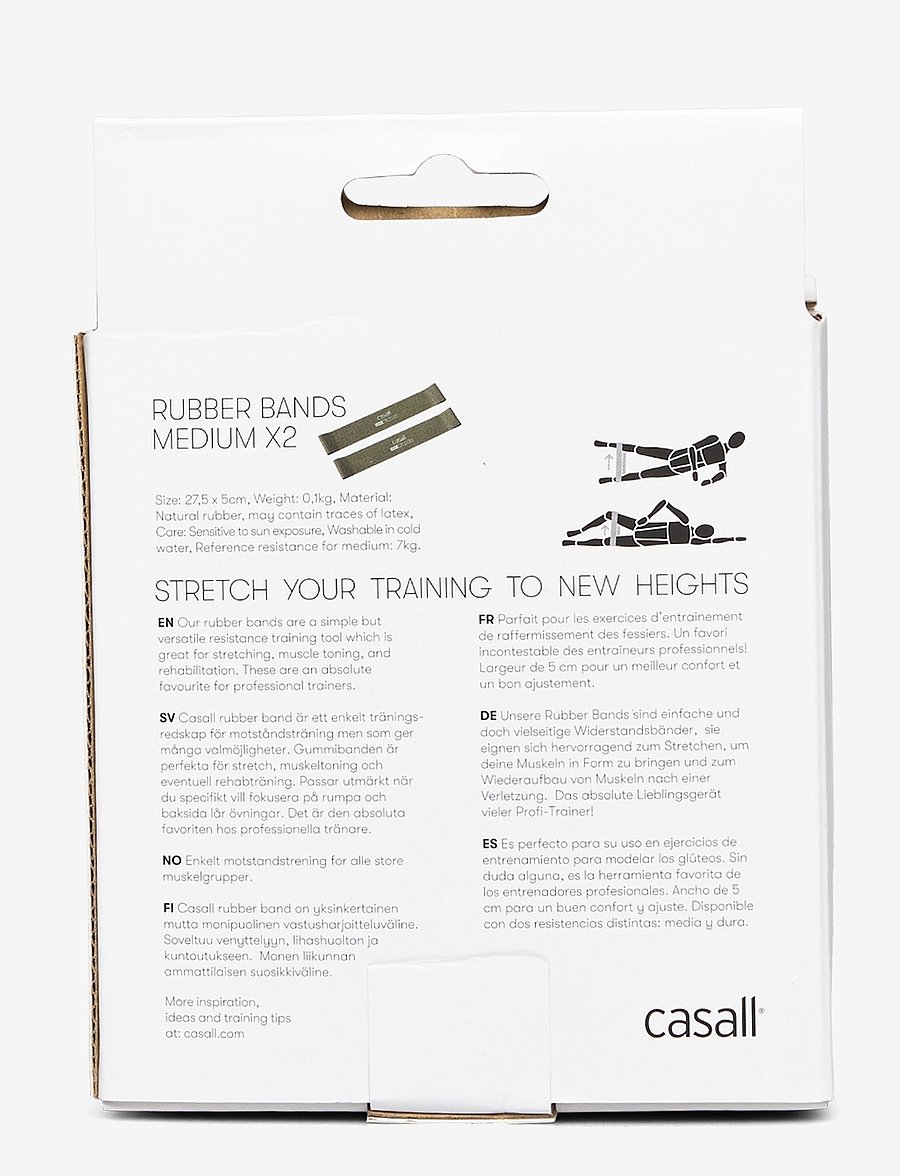 Casall - Rubber band Medium 2pcs - viðnámsbönd - medium green - 2