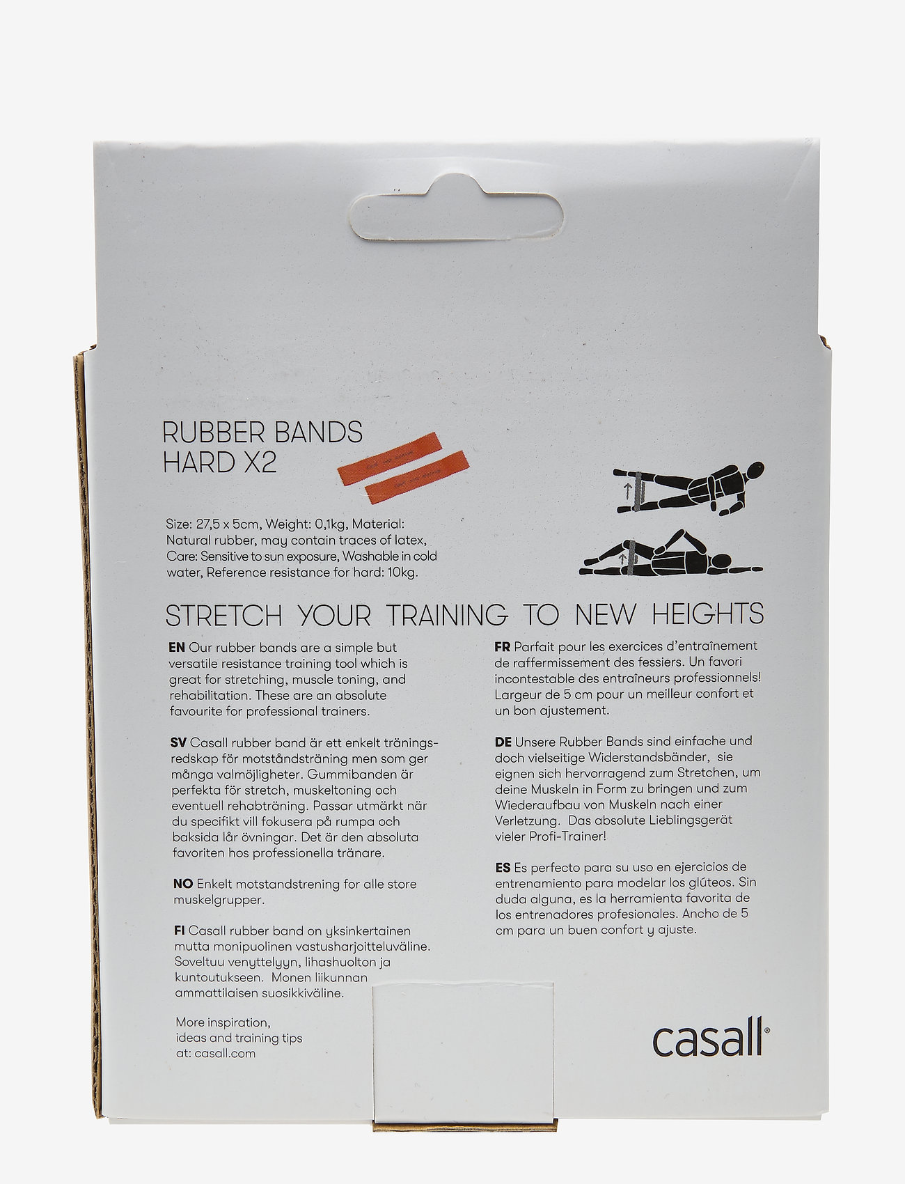 Casall - Rubber band hard 2pcs - trainingsbänder - orange - 1