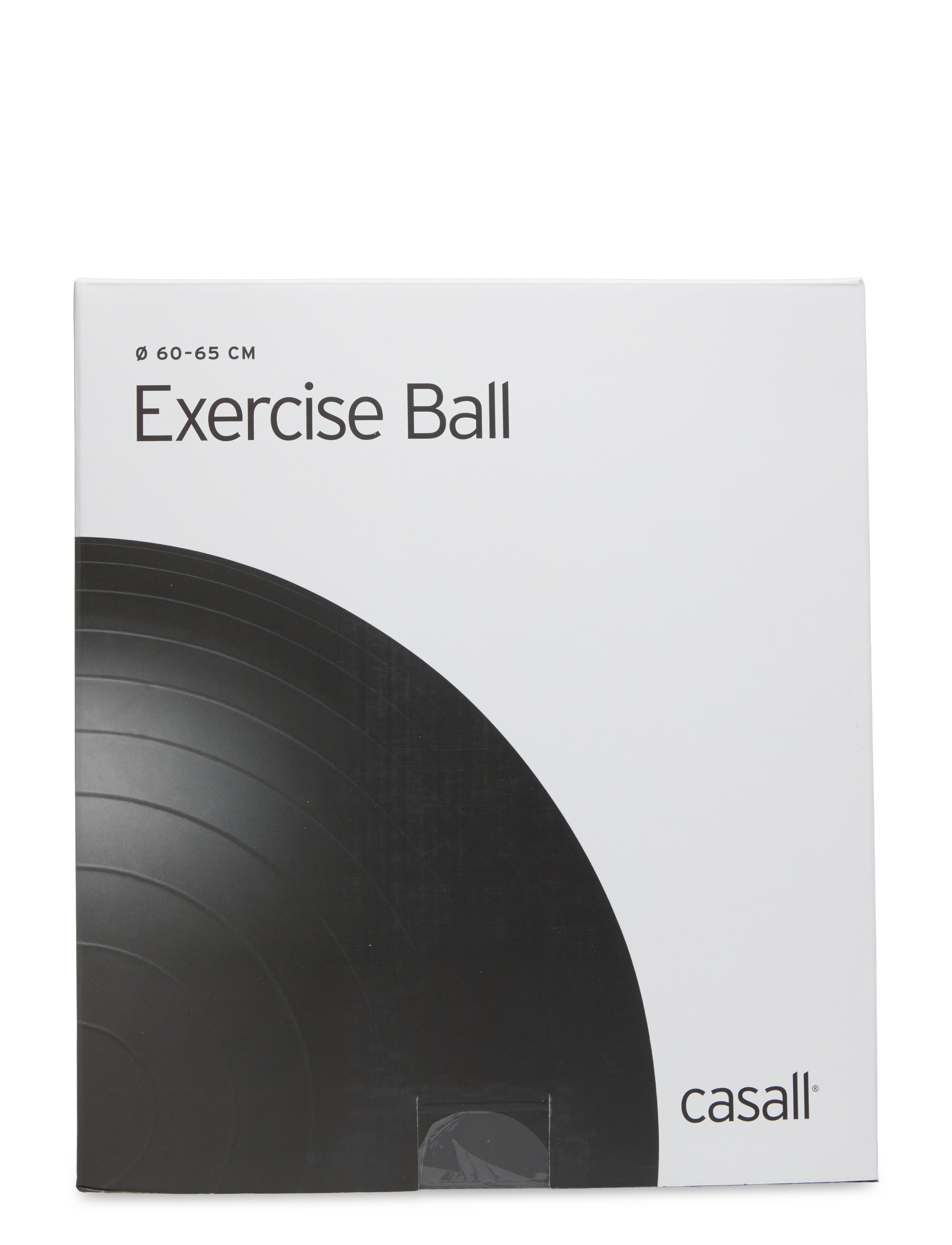 Casall Exercise Ball 60-65Cm, One Size, Sport Training Equipment, Schwarz - Home Workout Frauen