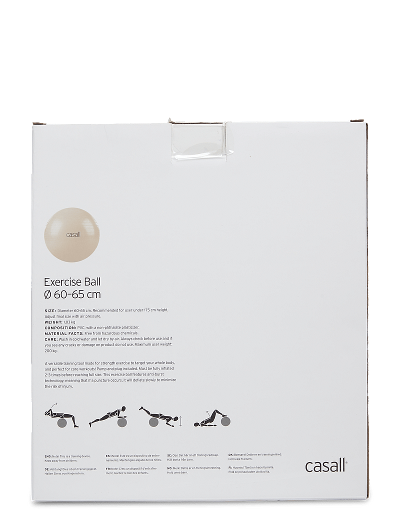 Casall - Exercise Ball 60-65cm - träningsutrustning för hemmet - light cashmere - 2
