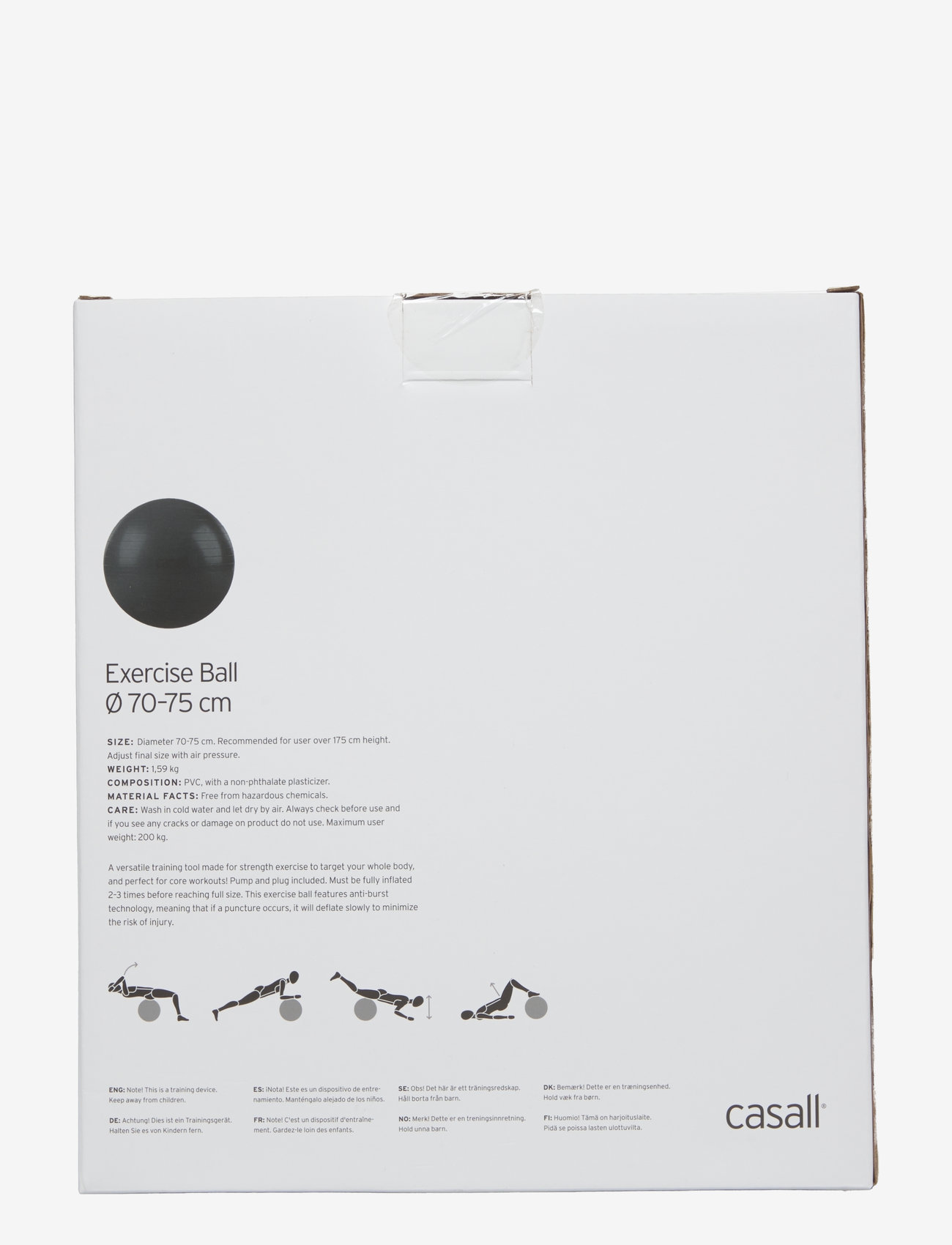 Casall - Exercise Ball 70-75cm - black - 1
