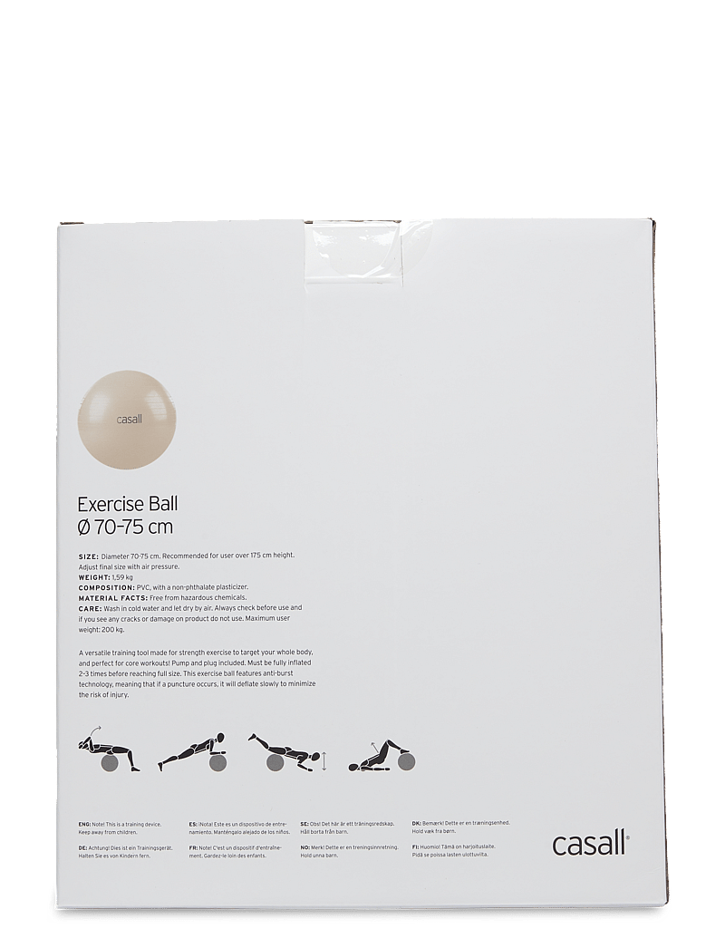 Casall - Exercise Ball 70-75cm - home workout equipment - light cashmere - 2