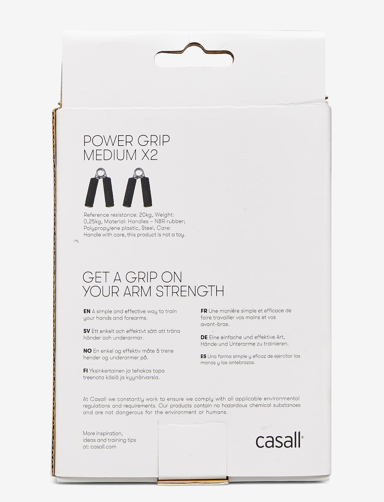 Casall - Power grip medium - treniruočių namuose įranga - black - 1