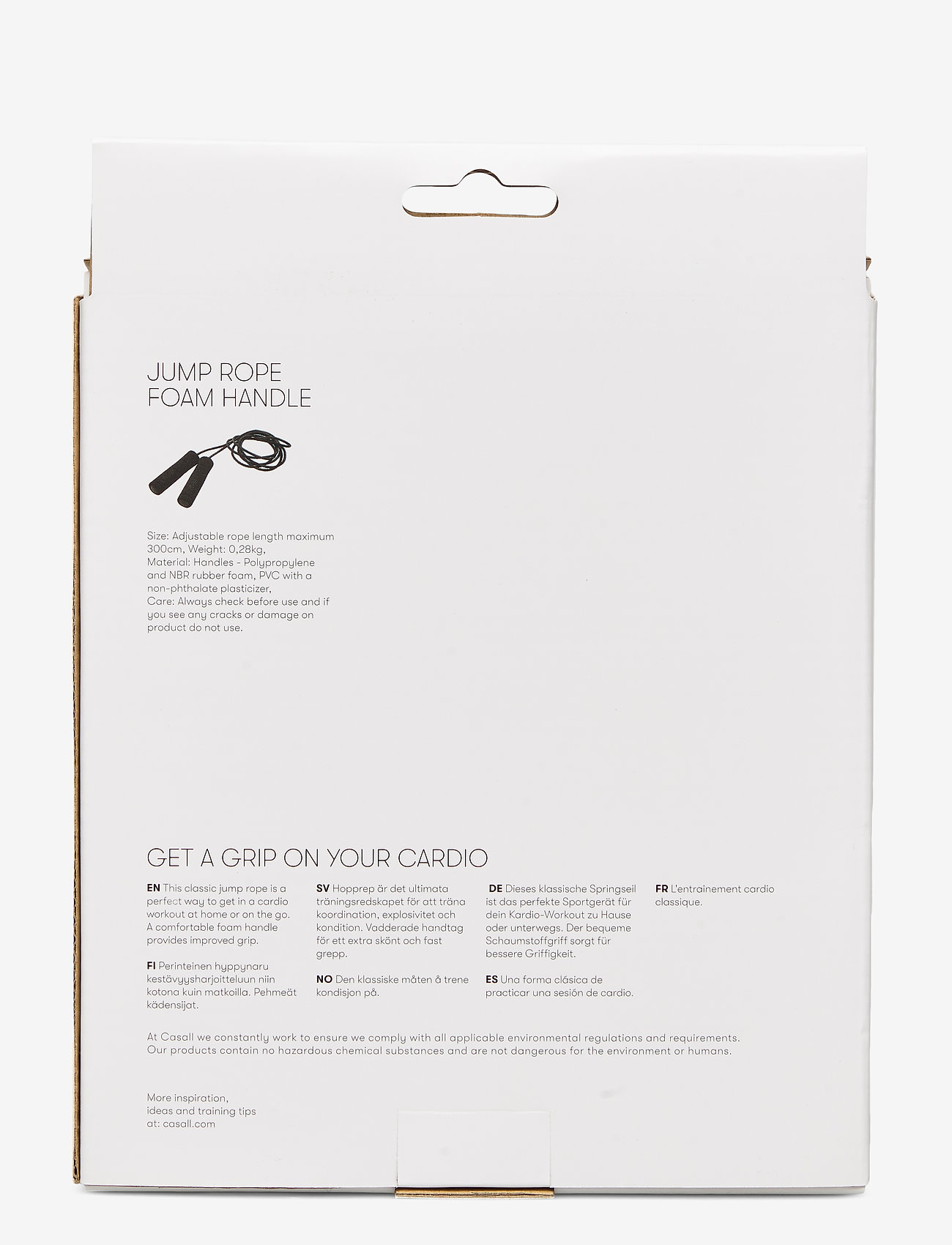 Casall - Jump Rope Foam Handle - springseile - black - 1