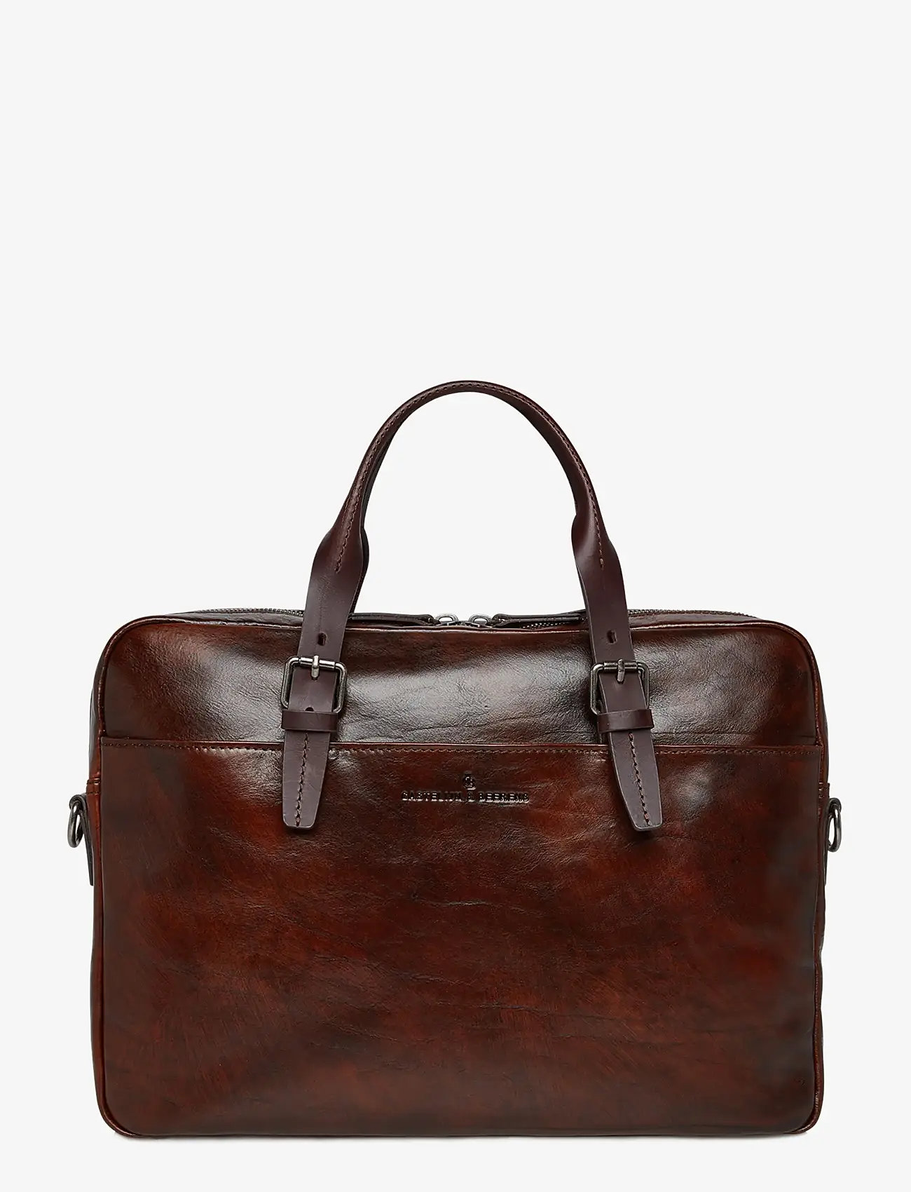 Castelijn & Beerens - RIEN Laptop Bag 15.6" single zip - laptopväskor - cognac - 0
