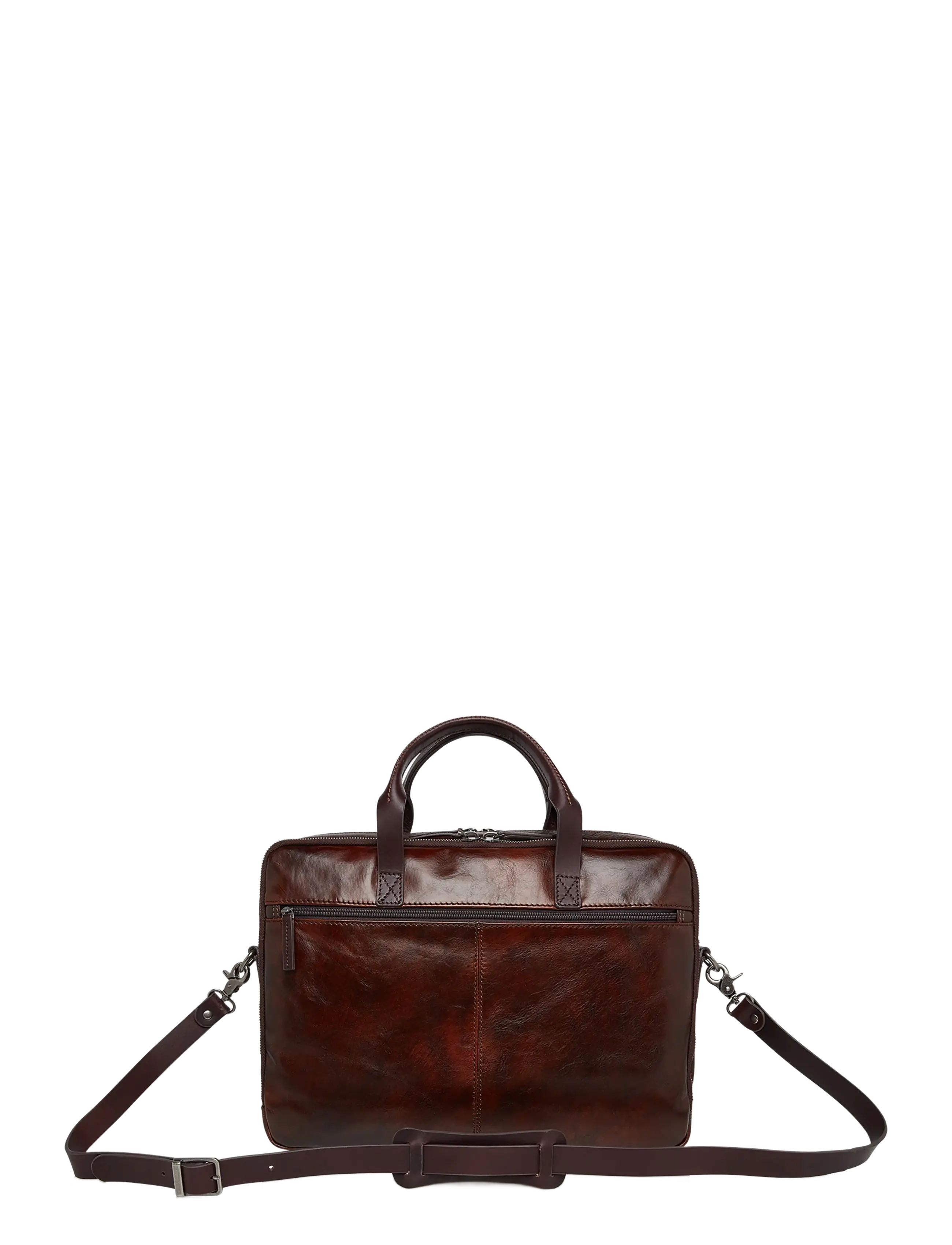 Castelijn & Beerens - RIEN Laptop Bag 15.6" double zip - laptopväskor - cognac - 1