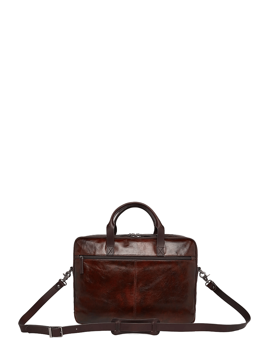 Castelijn & Beerens - RIEN Laptop Bag 15.6" double zip - laptopväskor - cognac - 1