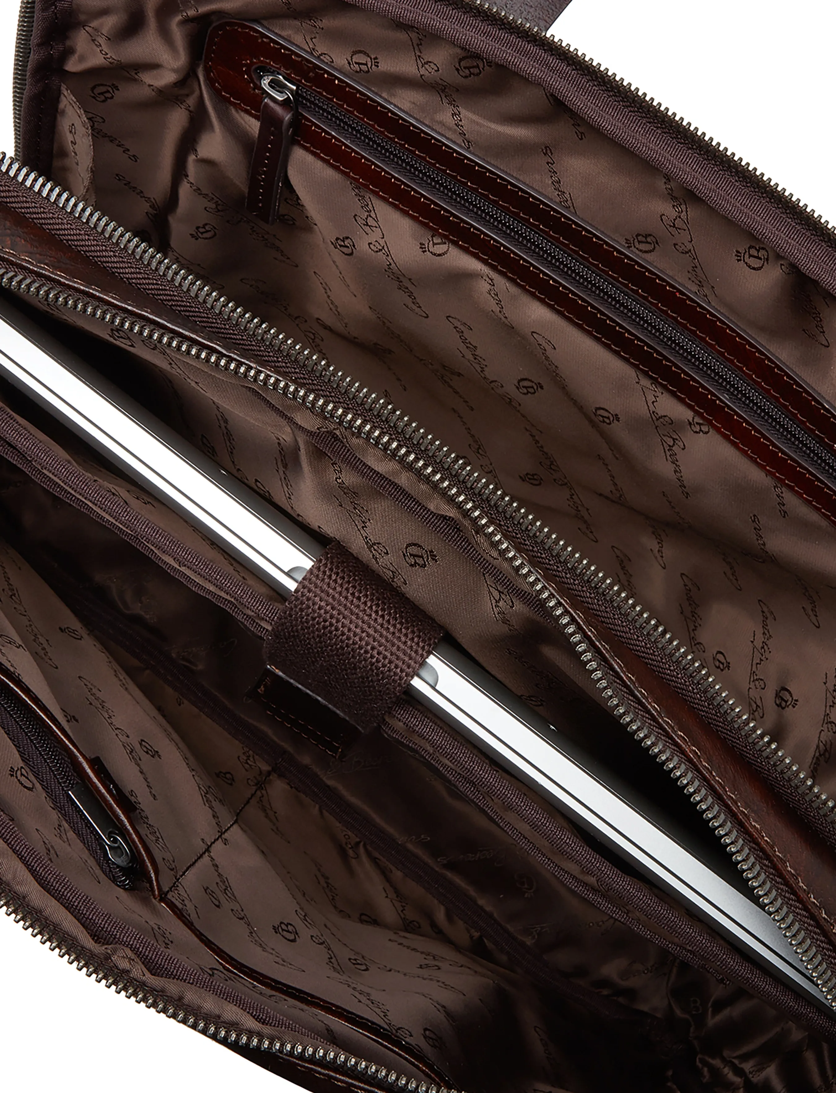 Castelijn & Beerens - RIEN Laptop Bag 15.6" double zip - laptopväskor - cognac - 5