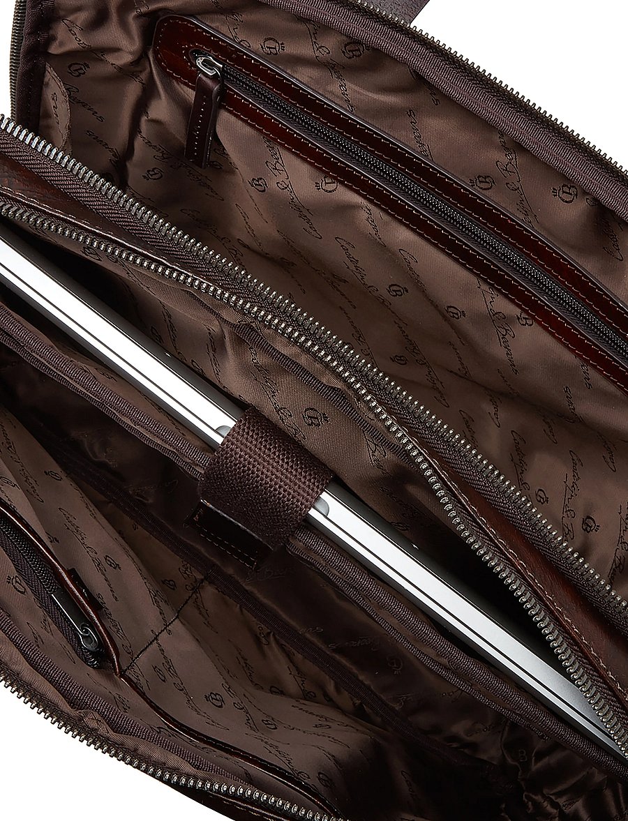 Castelijn & Beerens - RIEN Laptop Bag 15.6" double zip - laptopväskor - cognac - 5