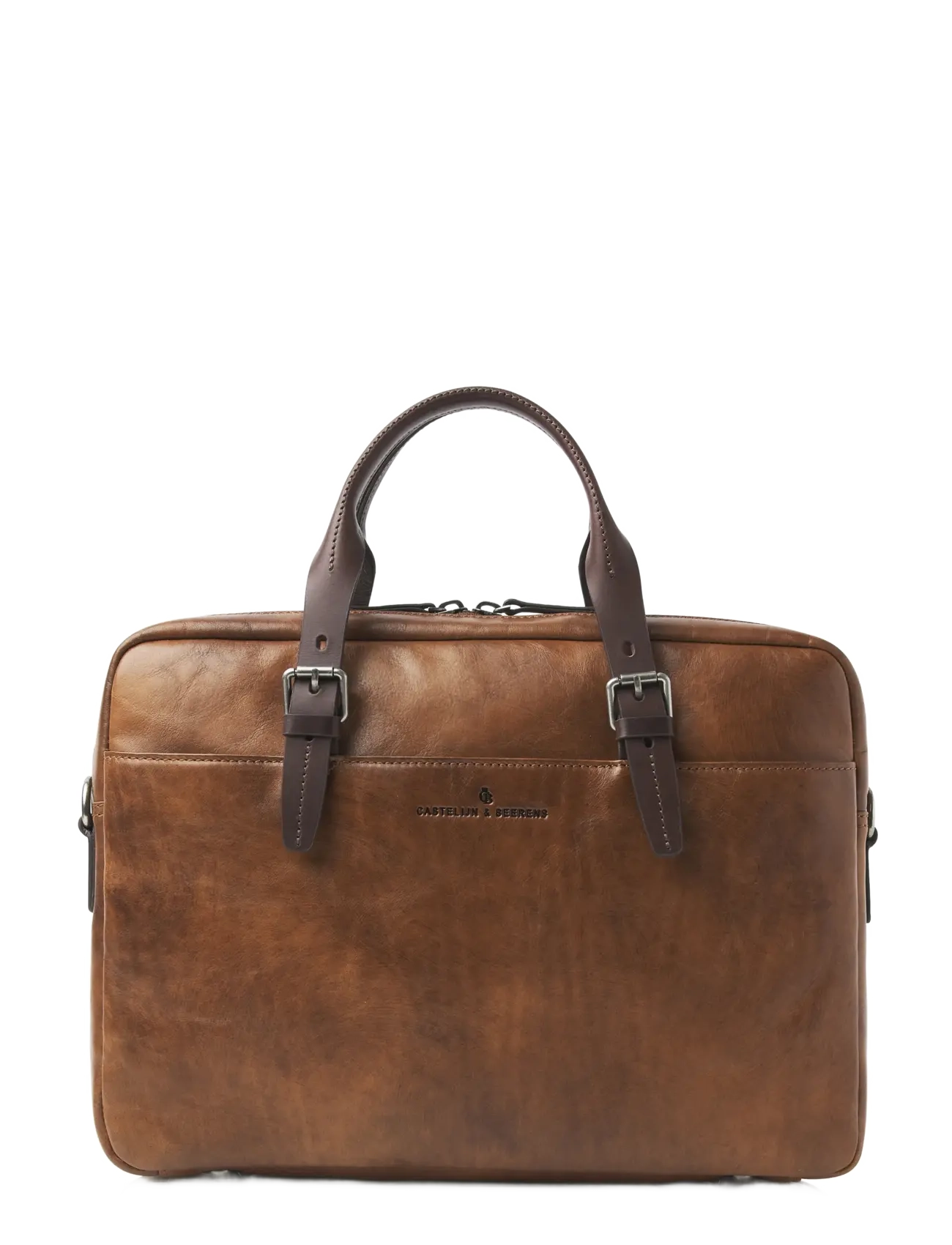 Castelijn & Beerens Rien Laptop Bag 15.6" Double Zip, 41X9X30 cm, Bags, Braun - Computer Männerswear