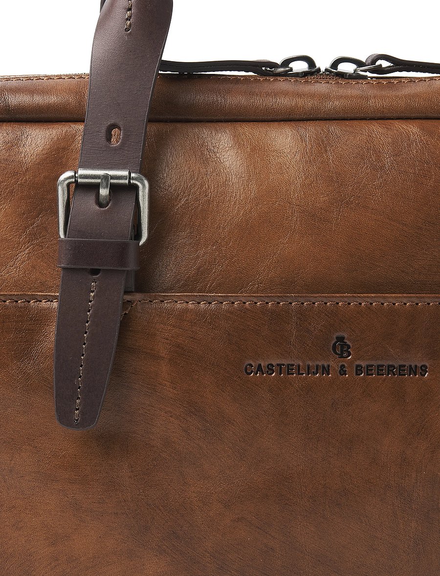 Castelijn & Beerens - RIEN Laptop Bag 15.6" double zip - computertasker - natural - 5