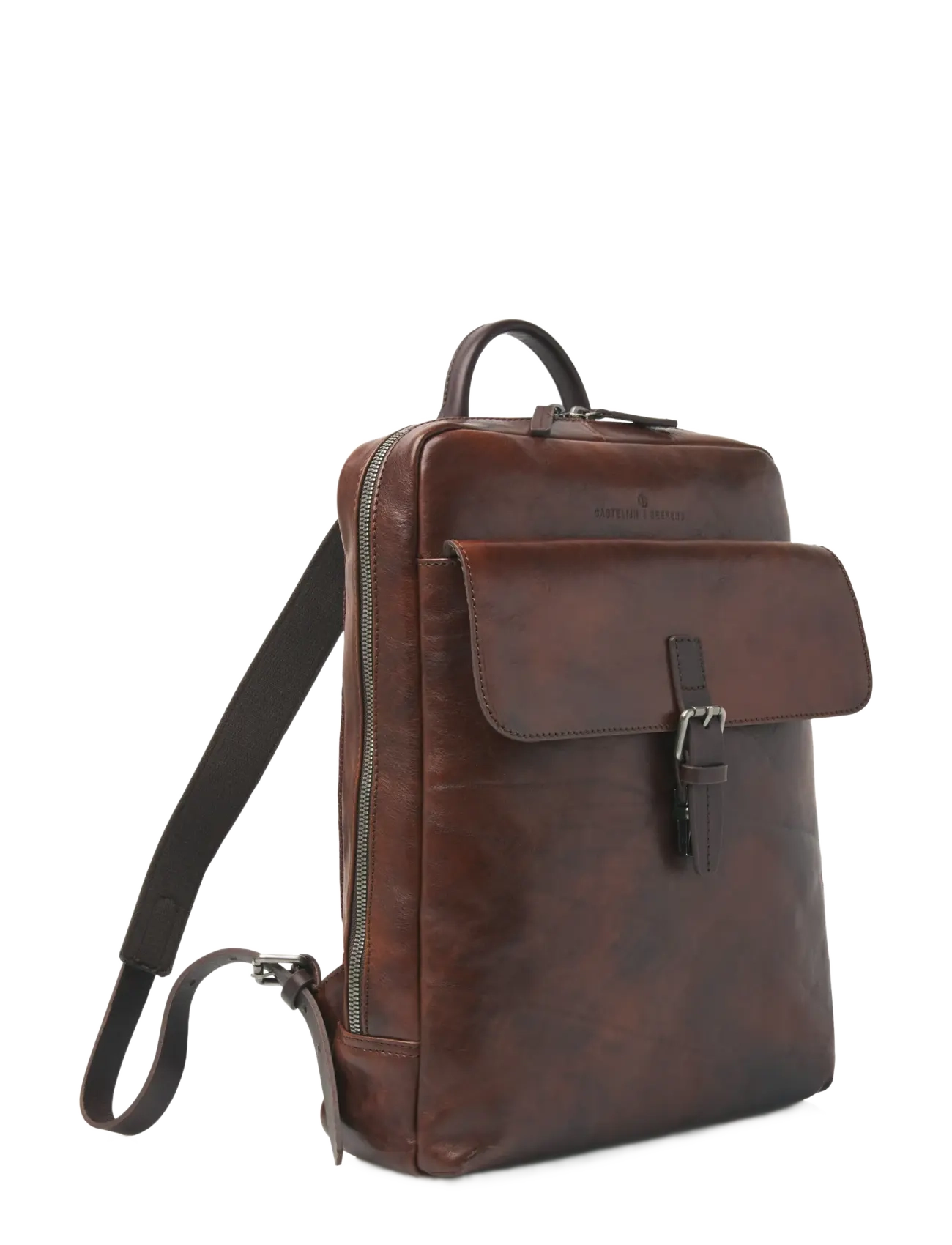 Castelijn & Beerens - RIEN Laptop Backpack 15.6" - affärsryggsäckar - cognac - 2