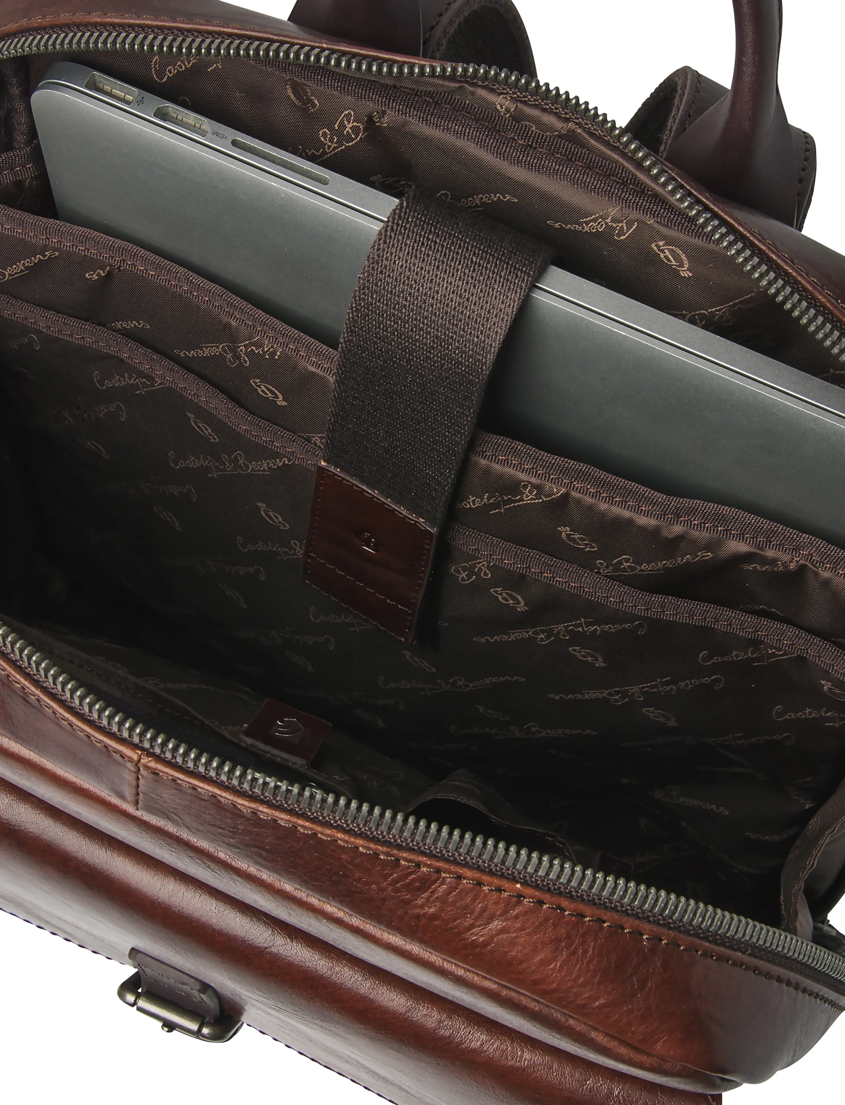 Castelijn & Beerens - RIEN Laptop Backpack 15.6" - affärsryggsäckar - cognac - 4