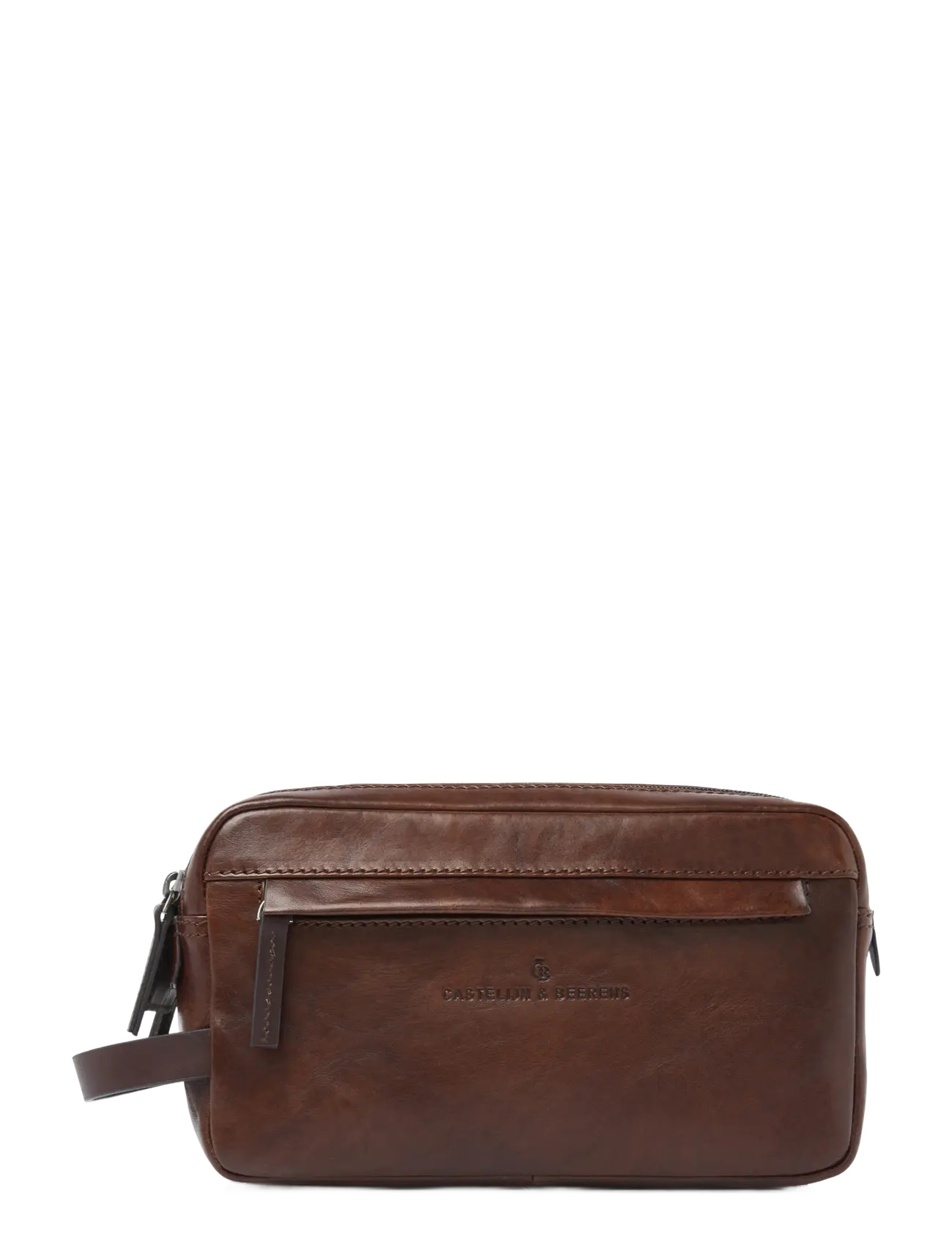 Castelijn & Beerens Rien Washbag, 25X12X15 cm, Bags, Braun - Toiletry Männerswear