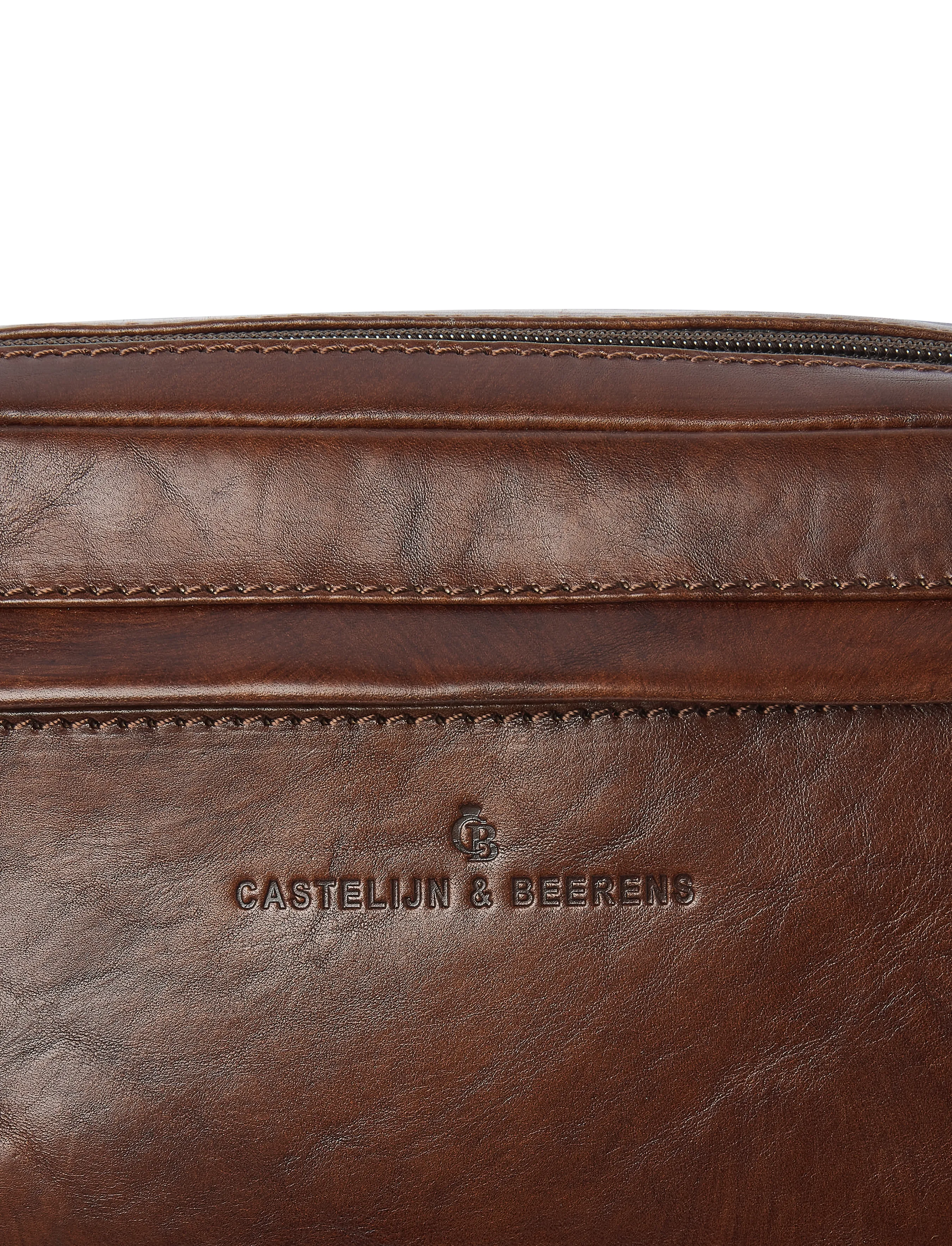 Castelijn & Beerens - RIEN Washbag - toilettasker - cognac - 4