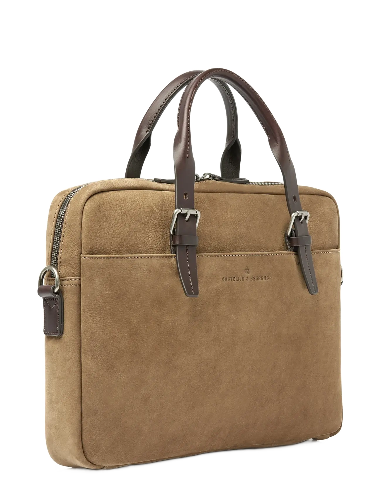 Castelijn & Beerens - NUBUCK Laptop Bag 15.6" - computertasker - taupe - 2