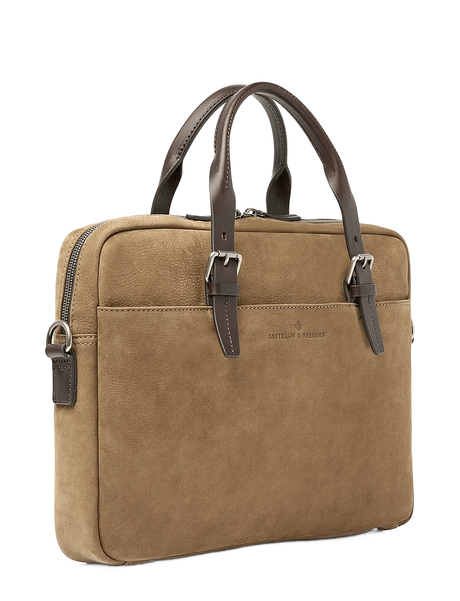 Castelijn & Beerens - NUBUCK Laptop Bag 15.6" - computertasker - taupe - 2