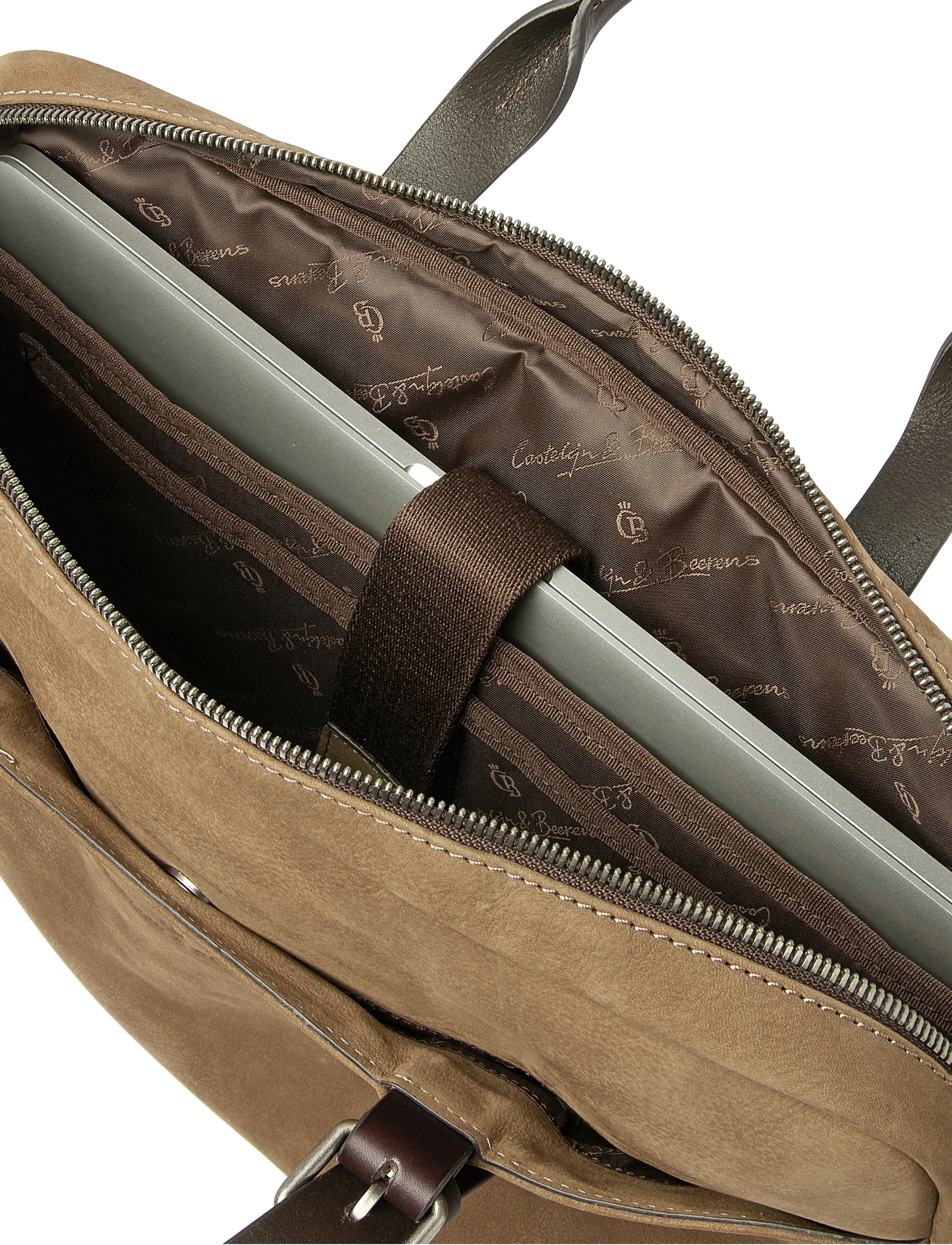 Castelijn & Beerens - NUBUCK Laptop Bag 15.6" - computertasker - taupe - 4